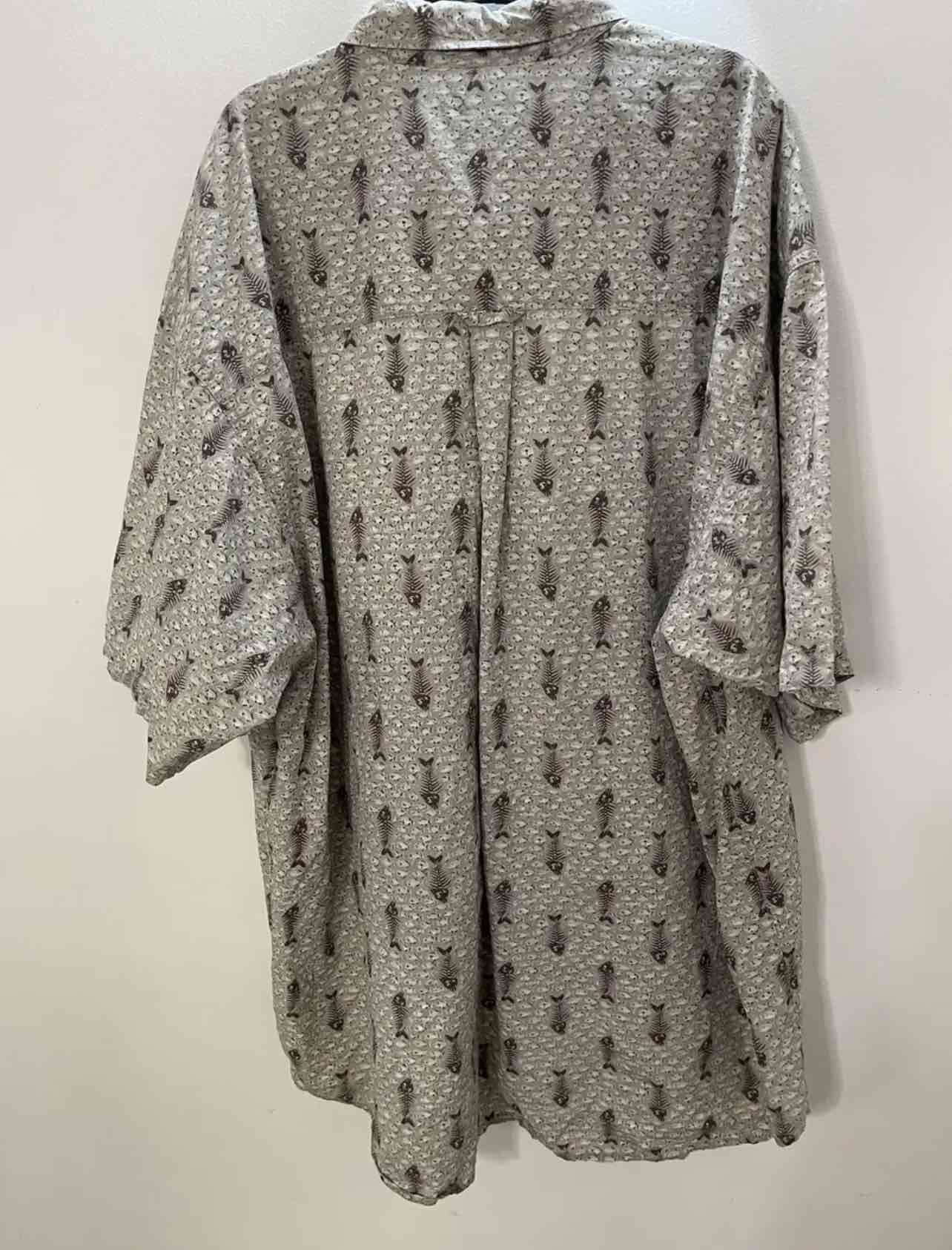 Camisa Columbia XL estampado peces - 4