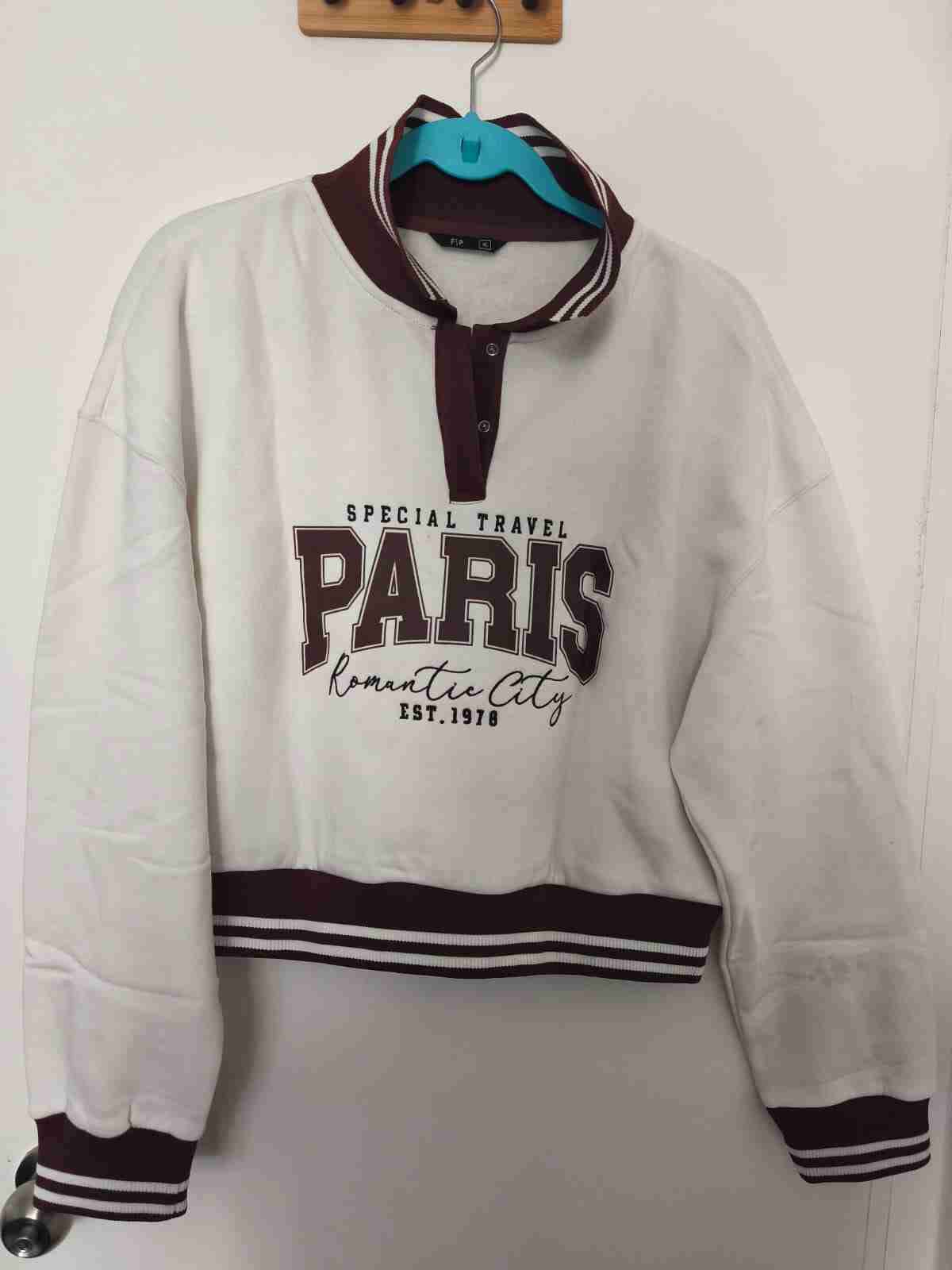 Polerón blanco París estampado - 1