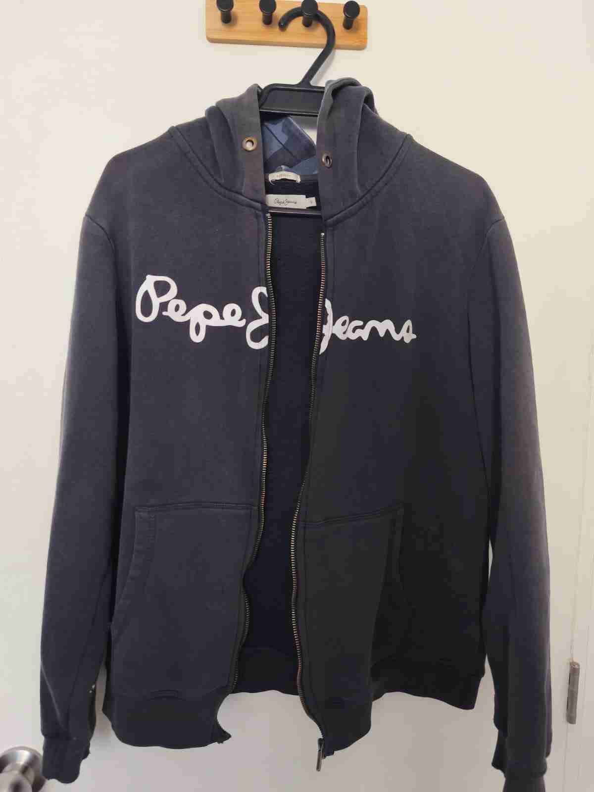 Polerón Pepe Jeans gris con capucha - miniatura 1