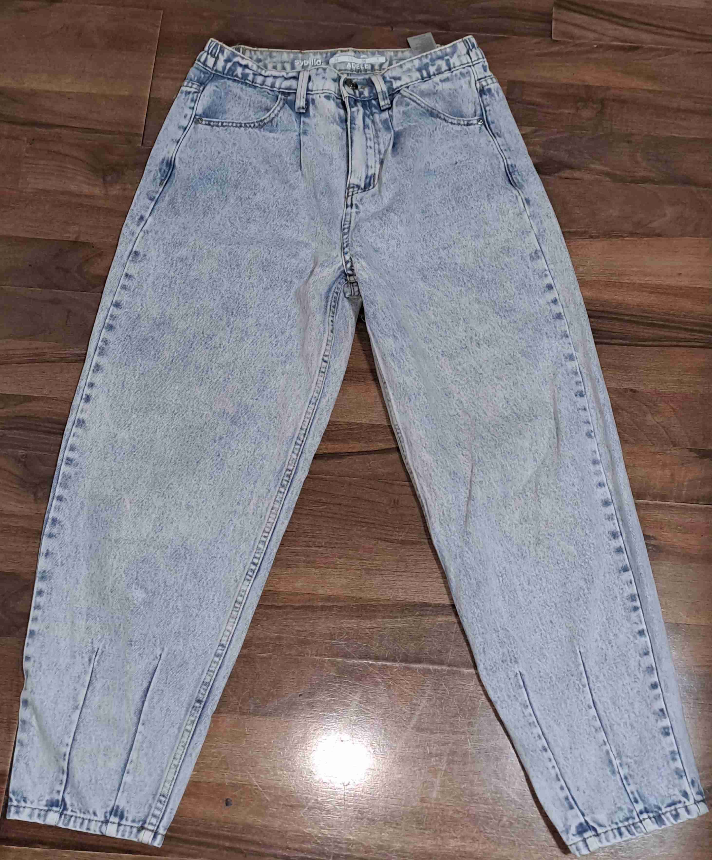Moms Jeans azul claro de tiro alto - miniatura 2