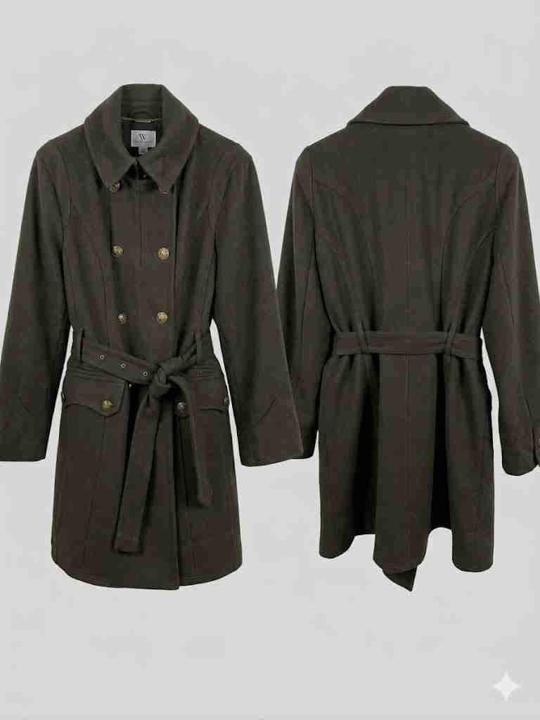 Chaqueta verde con peplum, abrigo rojo, abrigo ver - 3