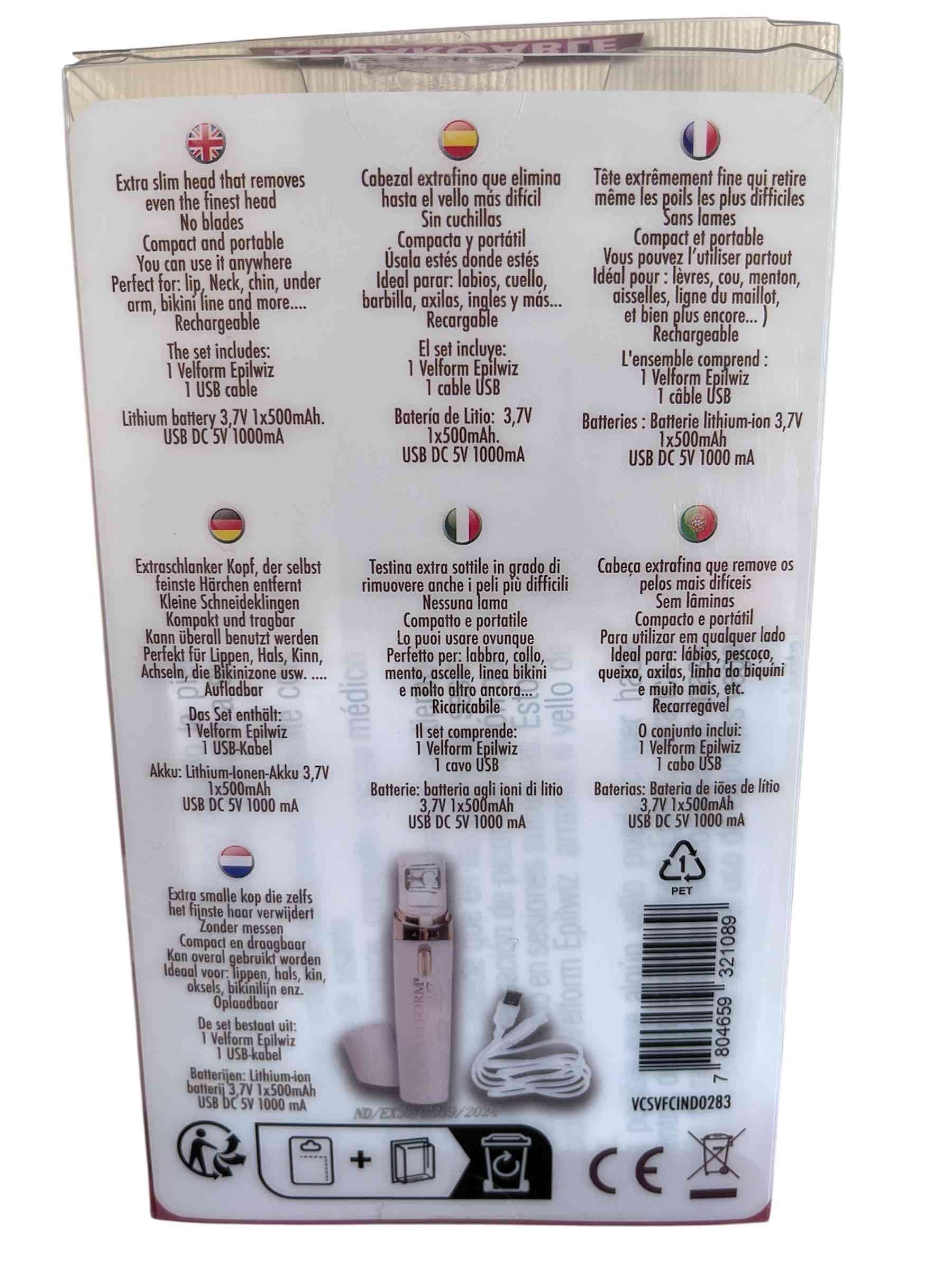 Depiladora Velform Epilwiz Original Recargable - 3