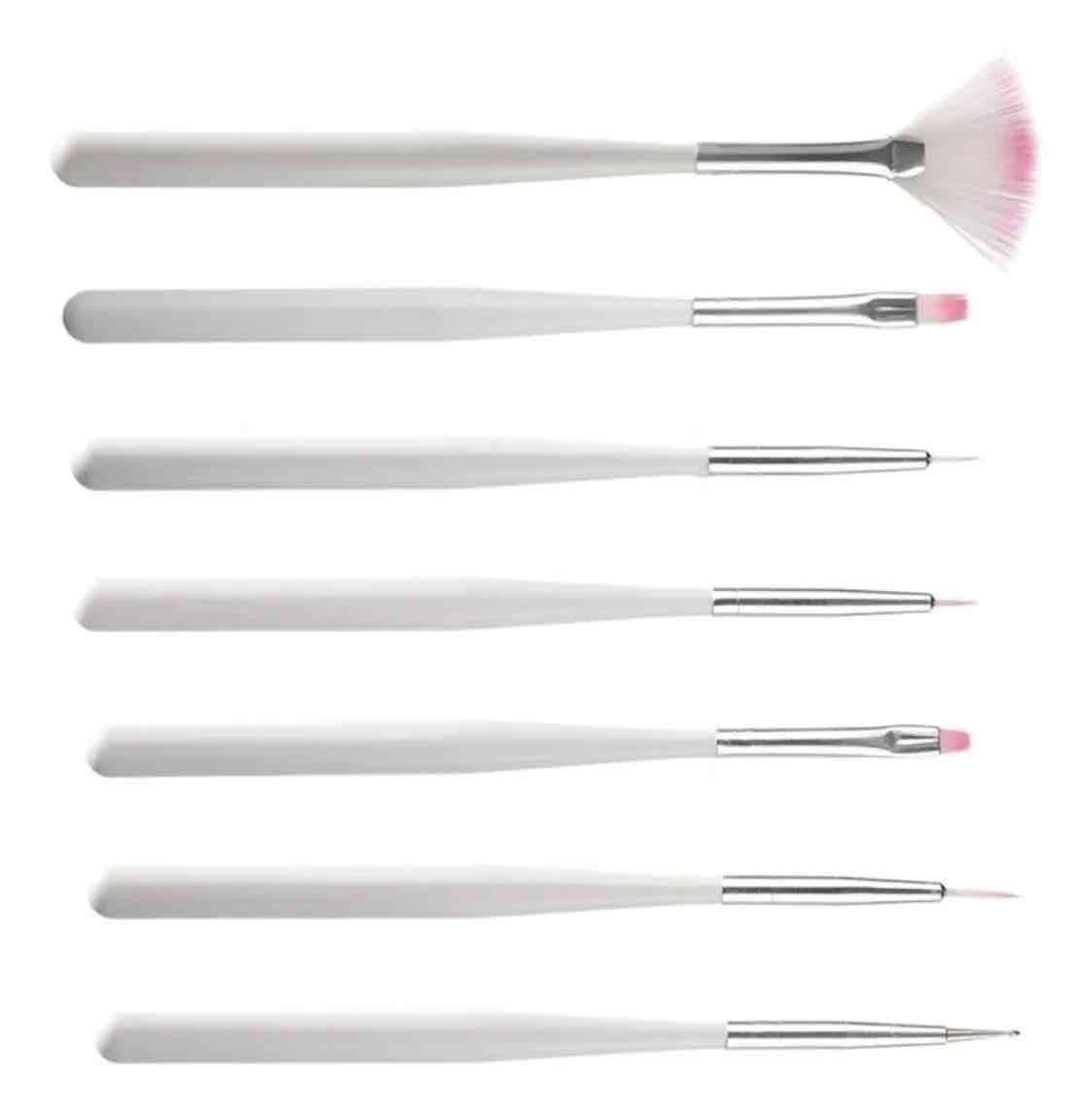 Set de 7 pinceles de uñas nail art - miniatura 3