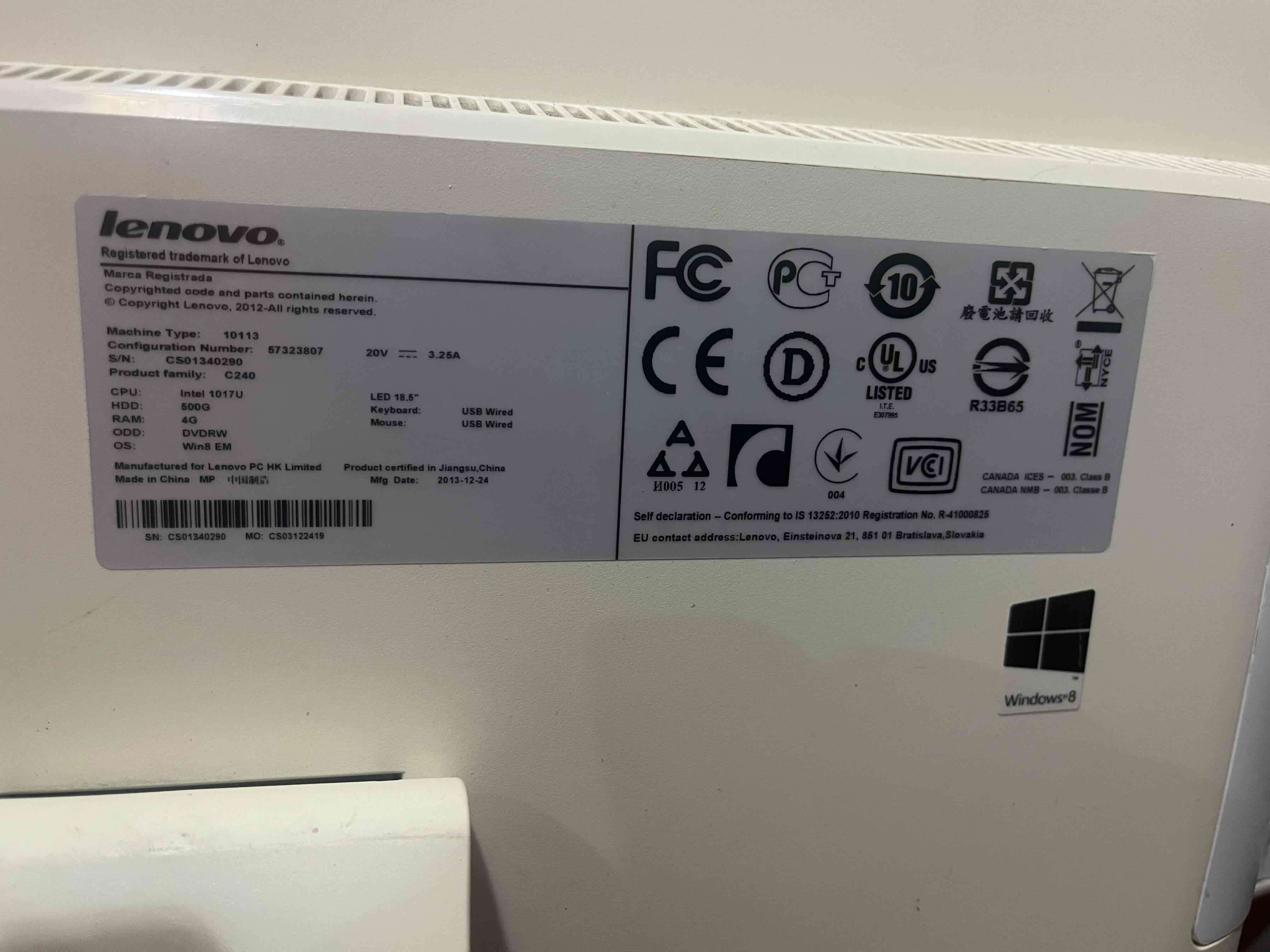 Laptop Lenovo pantalla 18,5 , teclado y mouse ina - miniatura 3