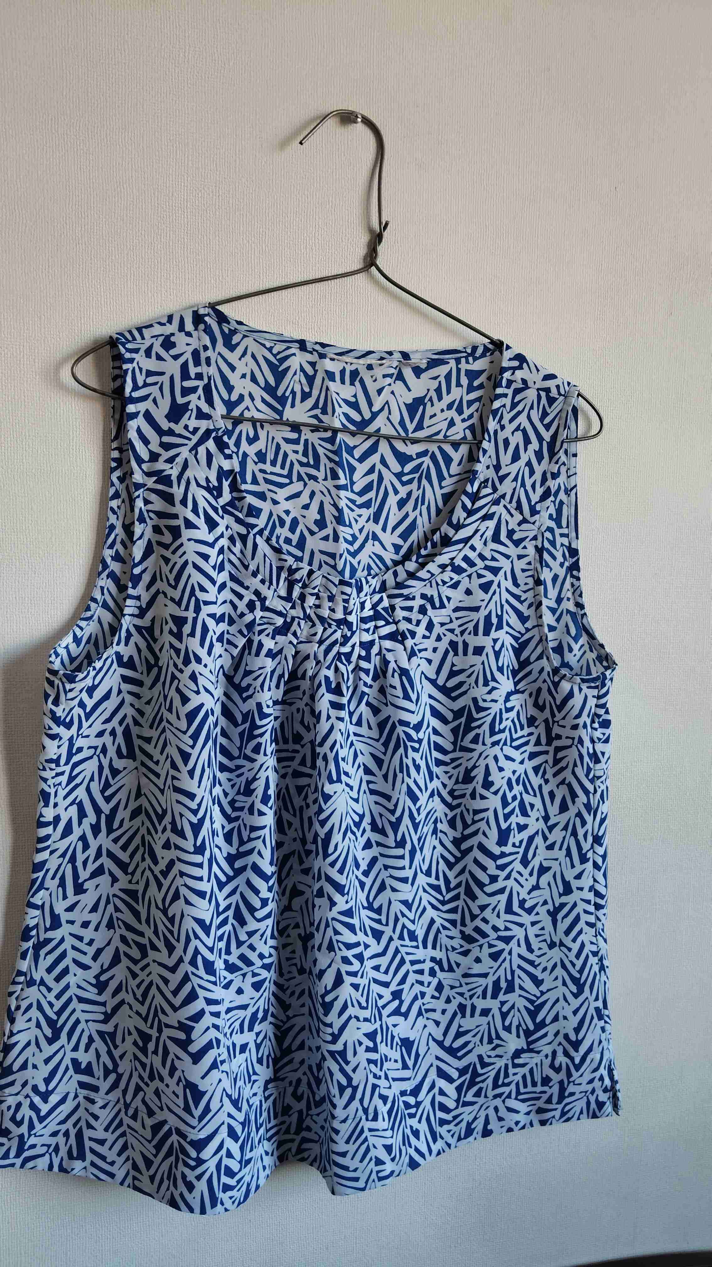 Polera azul de algodón - miniatura 4