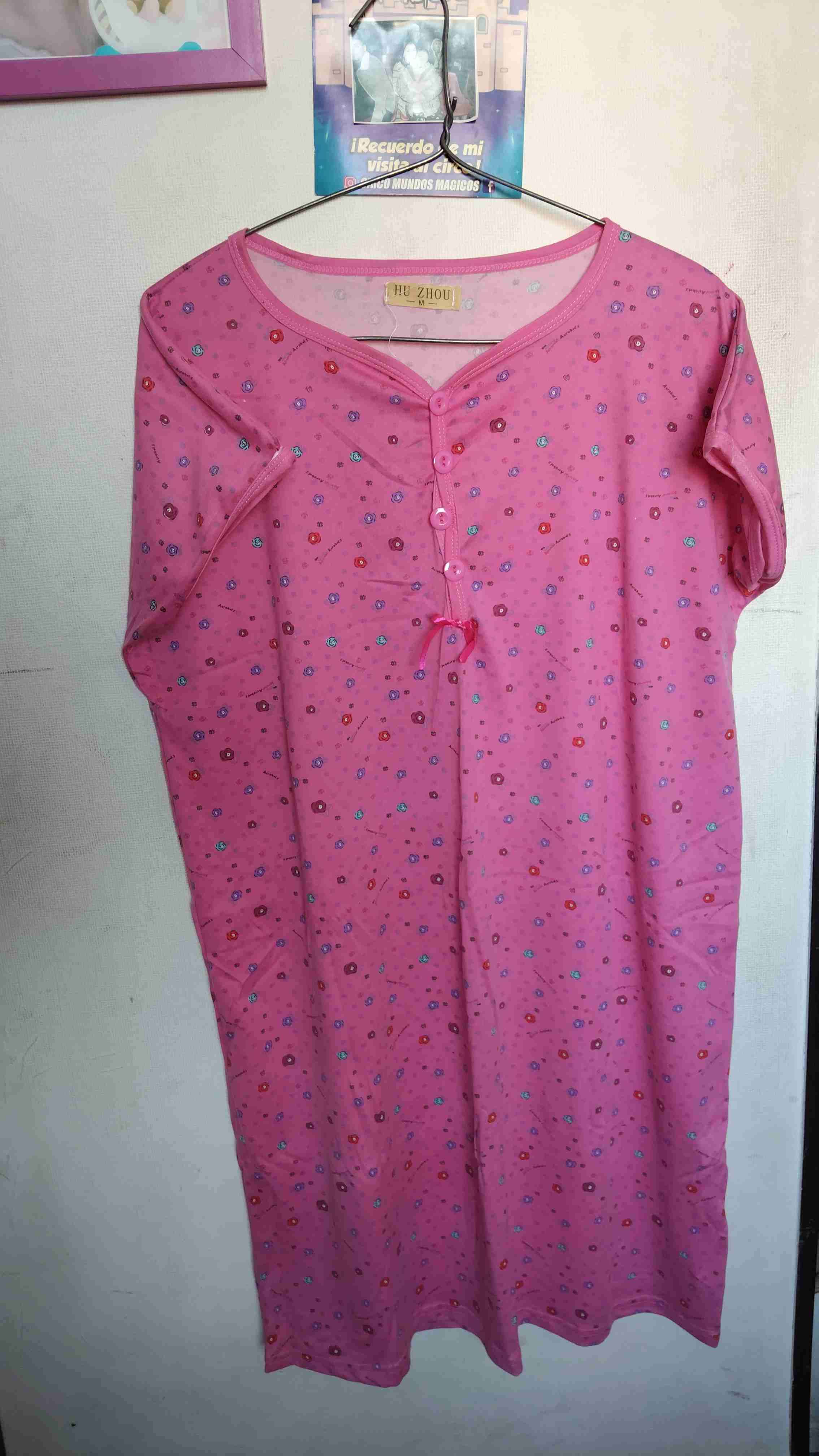 Pijama largo floral azul - 2