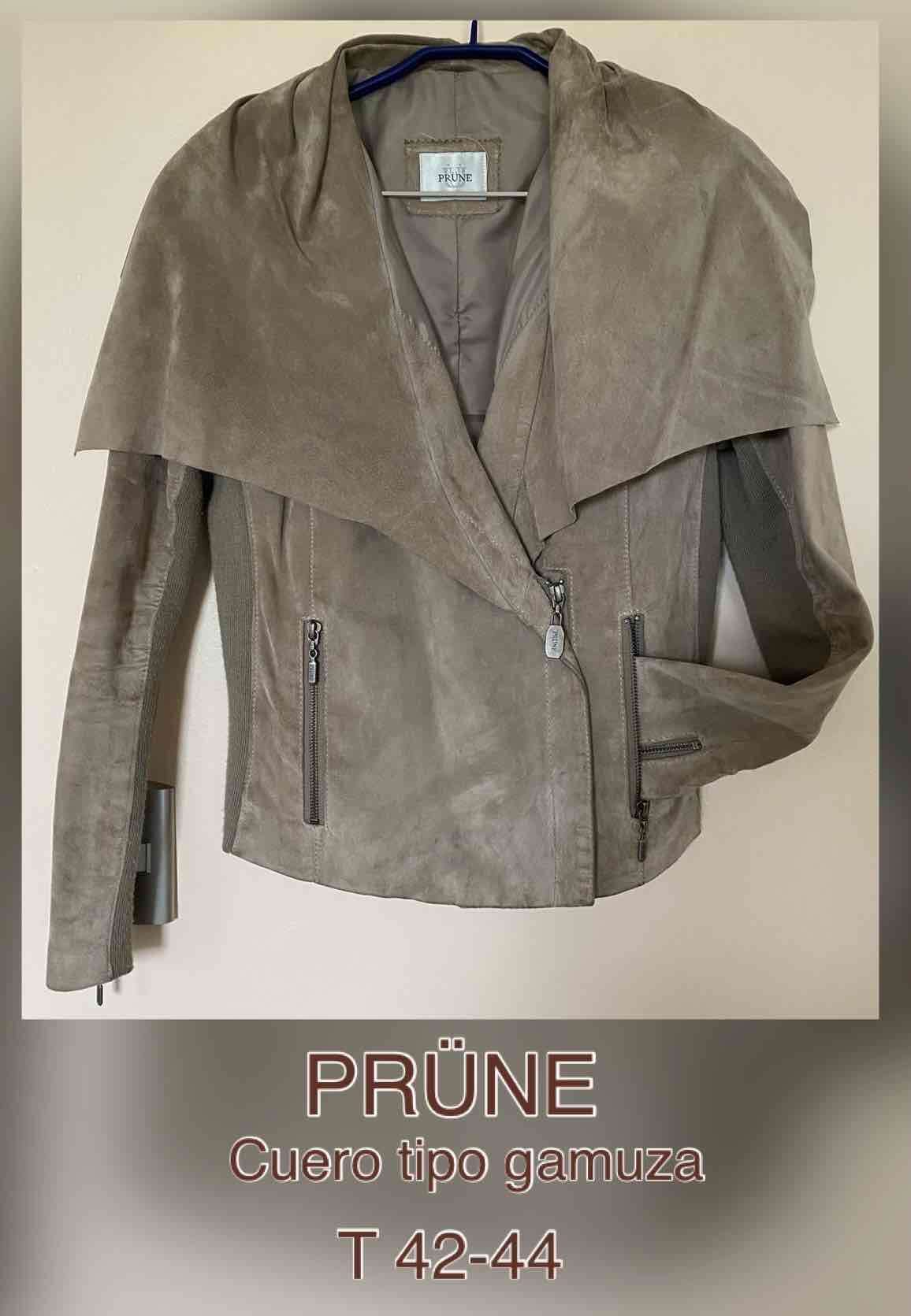 Chaqueta cuero tipo gamuza PRÜNE T42 - 1
