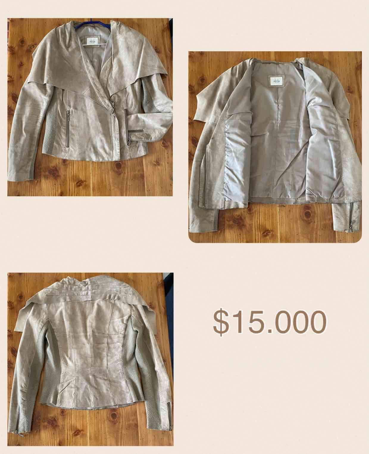 Chaqueta cuero tipo gamuza PRÜNE T42 - 2