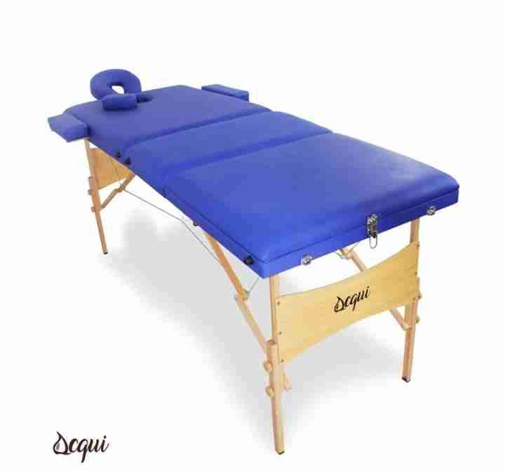 Camilla de masaje plegable azul