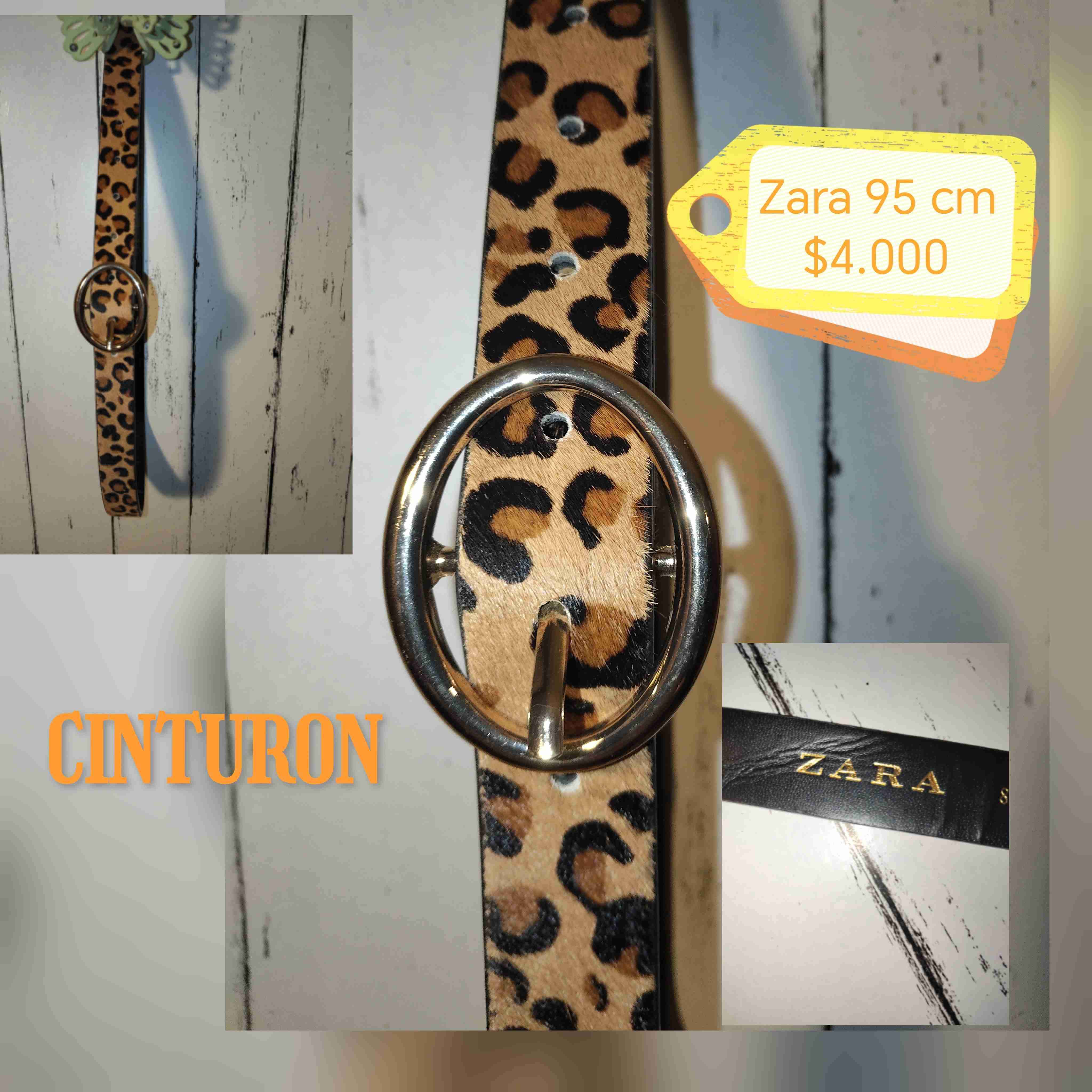 Cinturón Zara estampado leopardo
