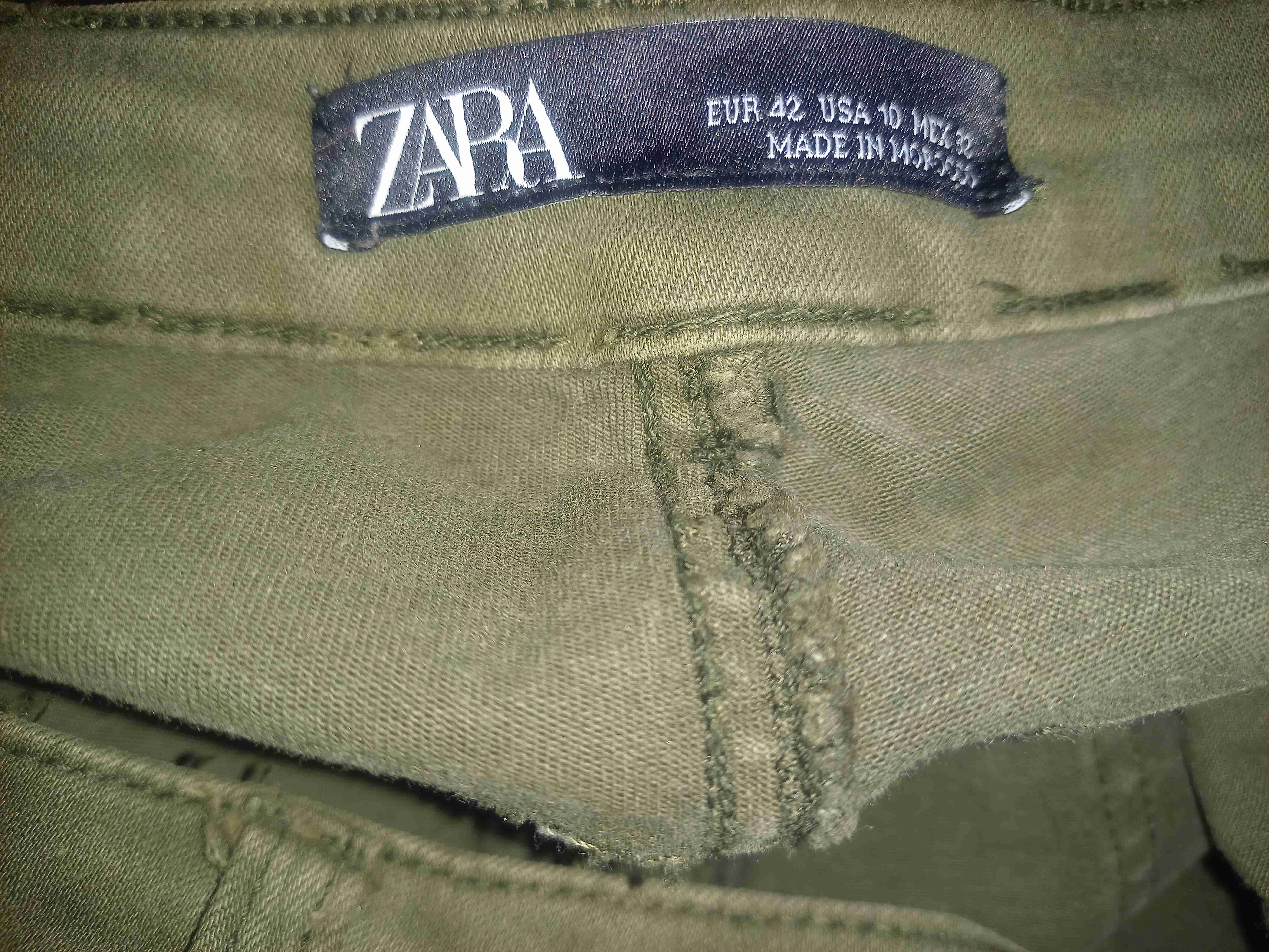 Jeans verde oliva para mujer talla 42 - 2