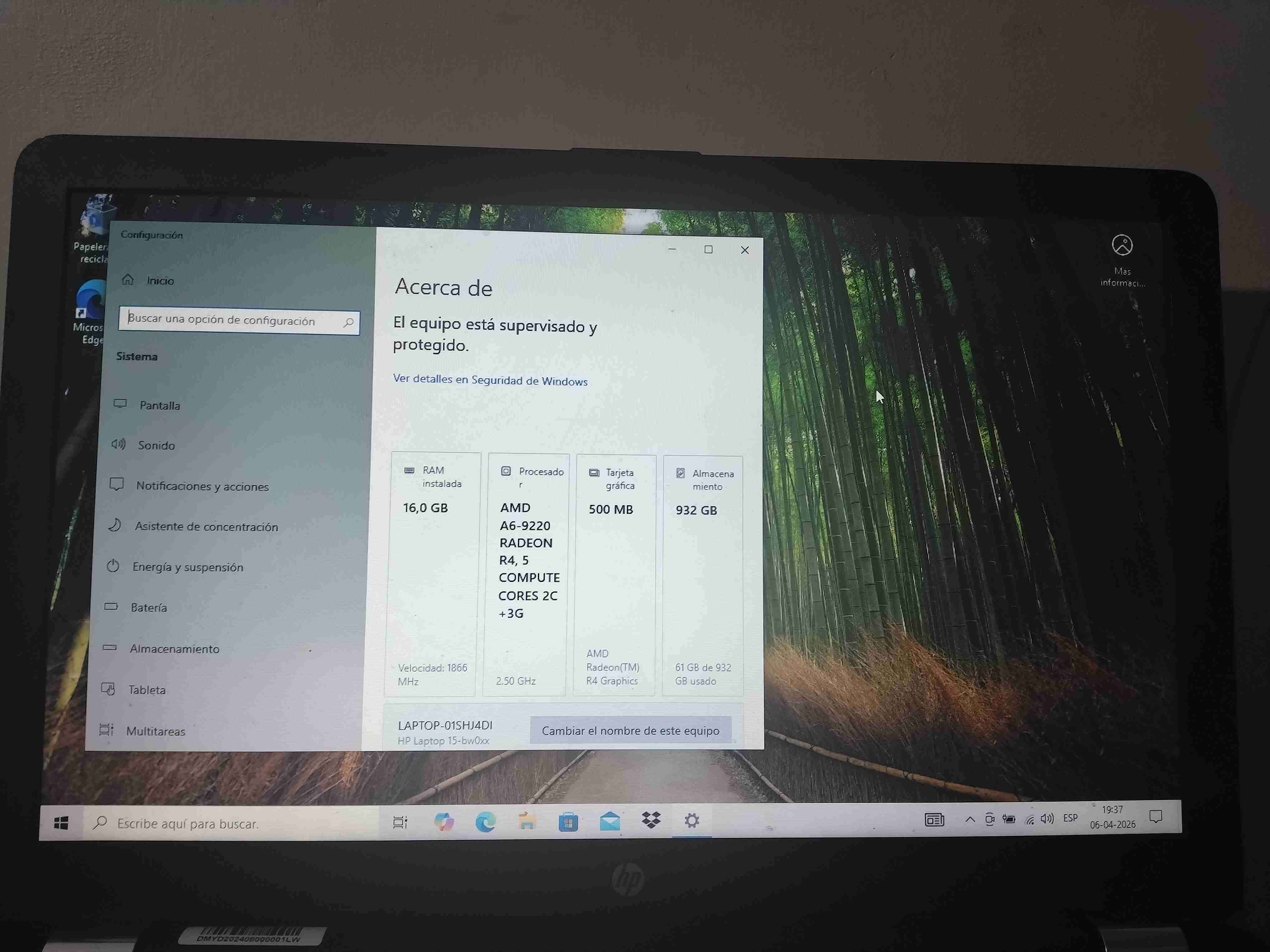 Laptop HP 15-dw0xx 15" - 1