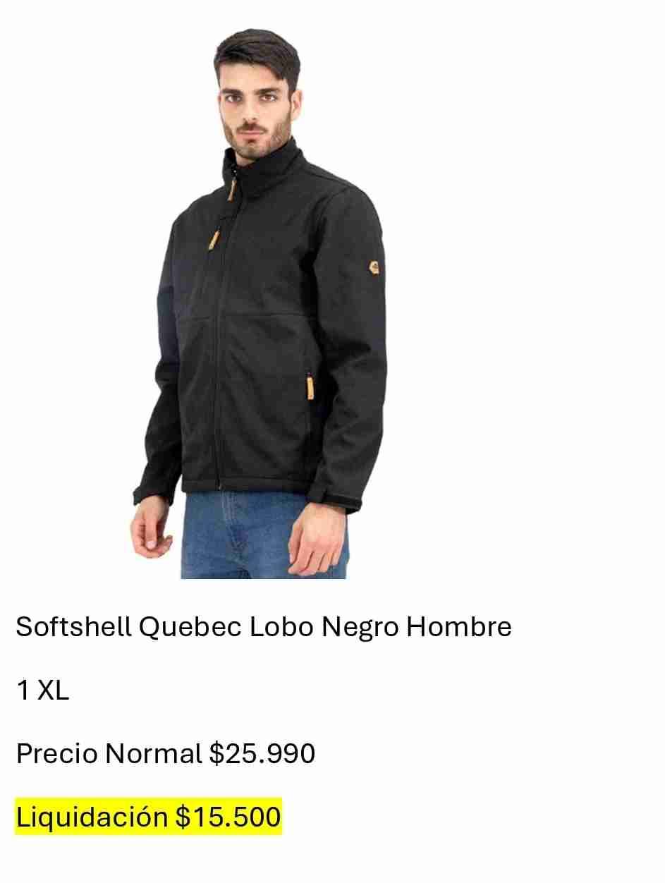 Chaqueta Softshell Quebec Hombre XL