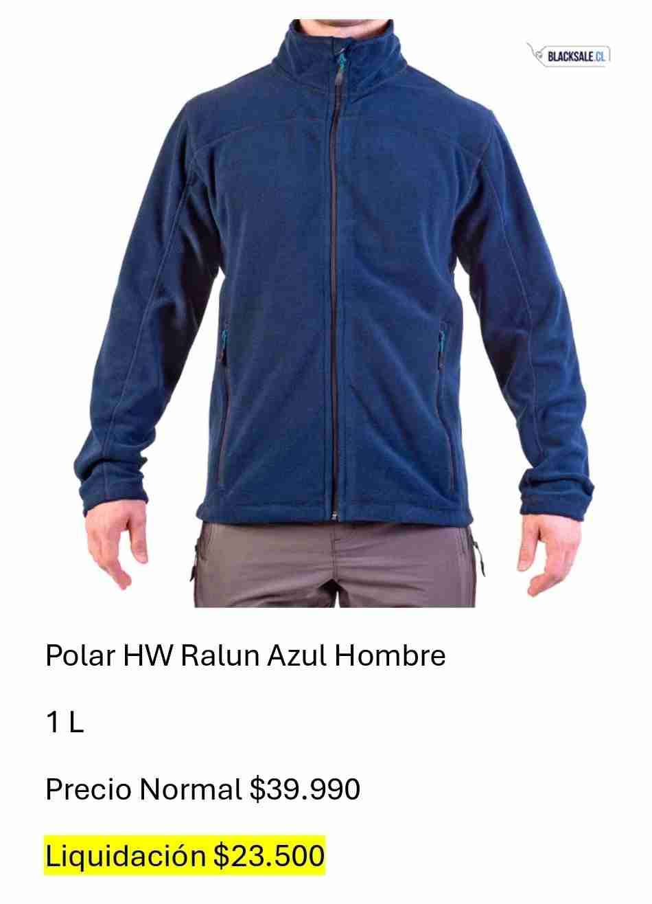 Polar azul para hombre