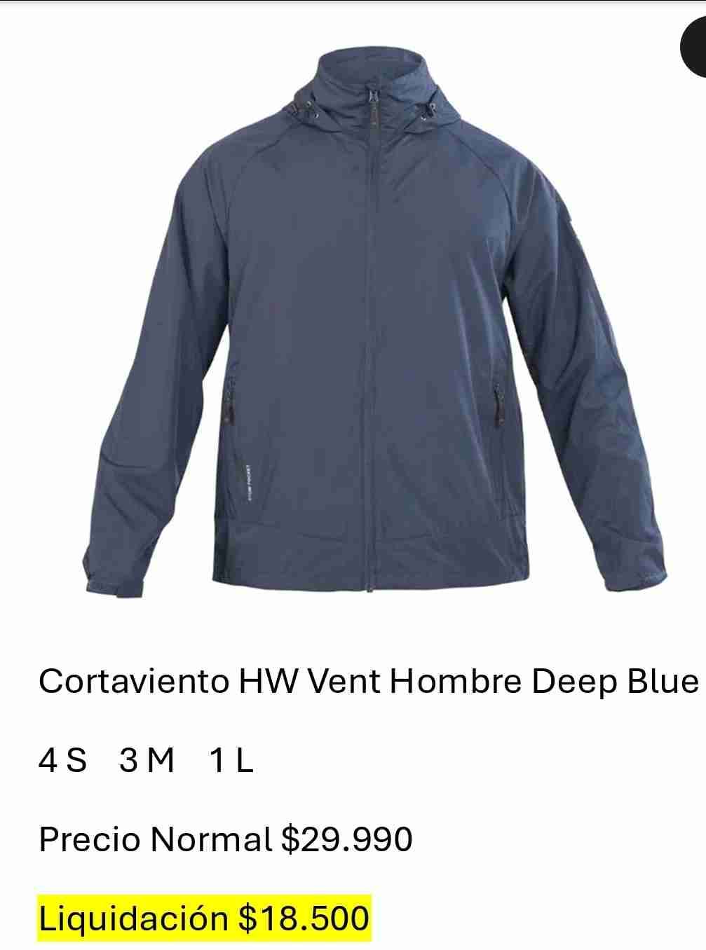 Cortaviento HW Vent Hombre Azul