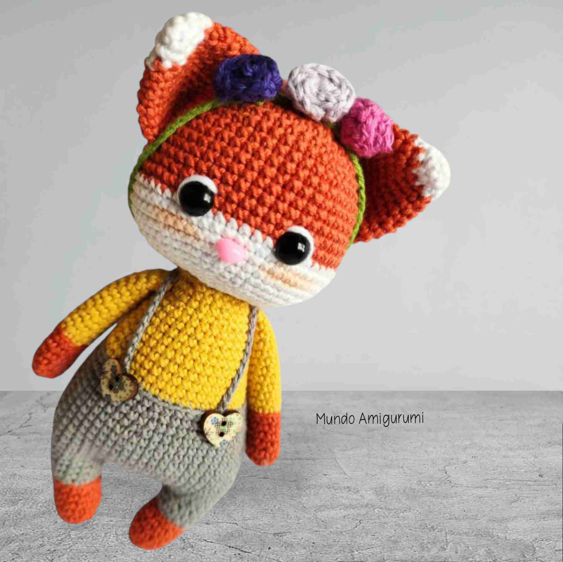 Muñecos amigurumi zorros - miniatura 6