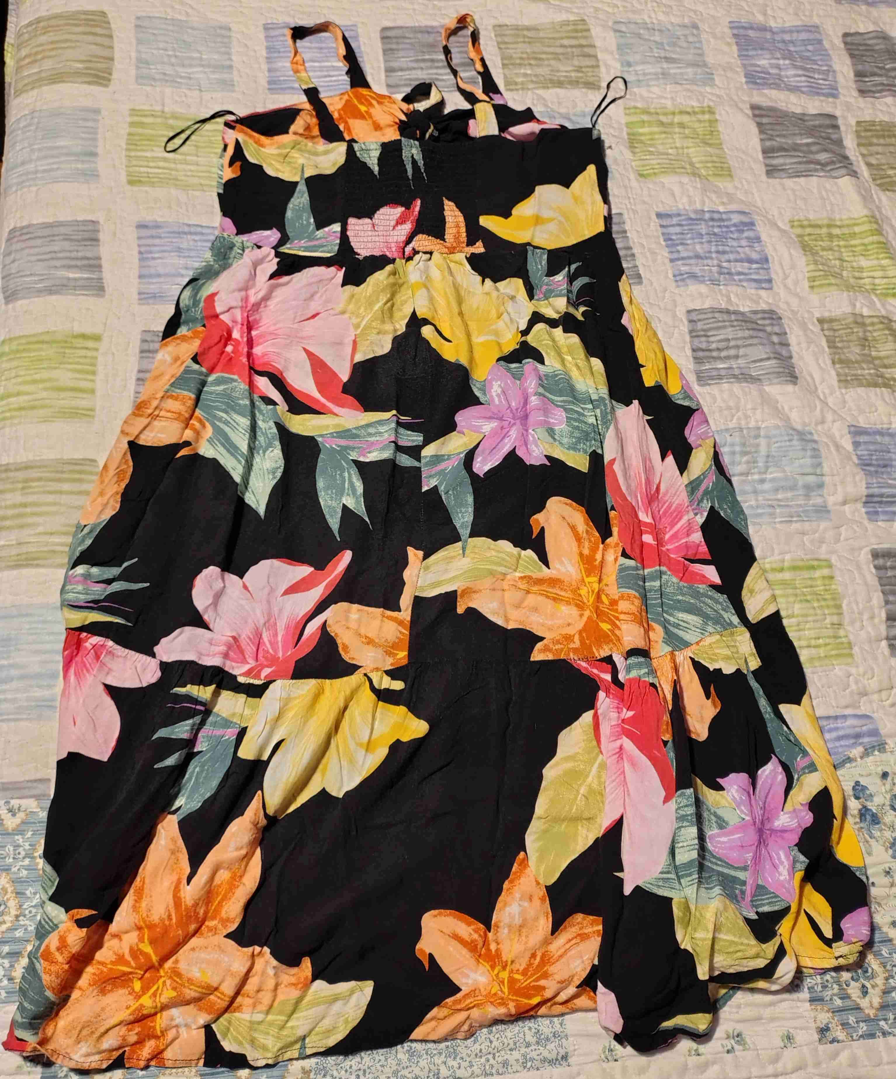 Vestido largo floral - miniatura 1