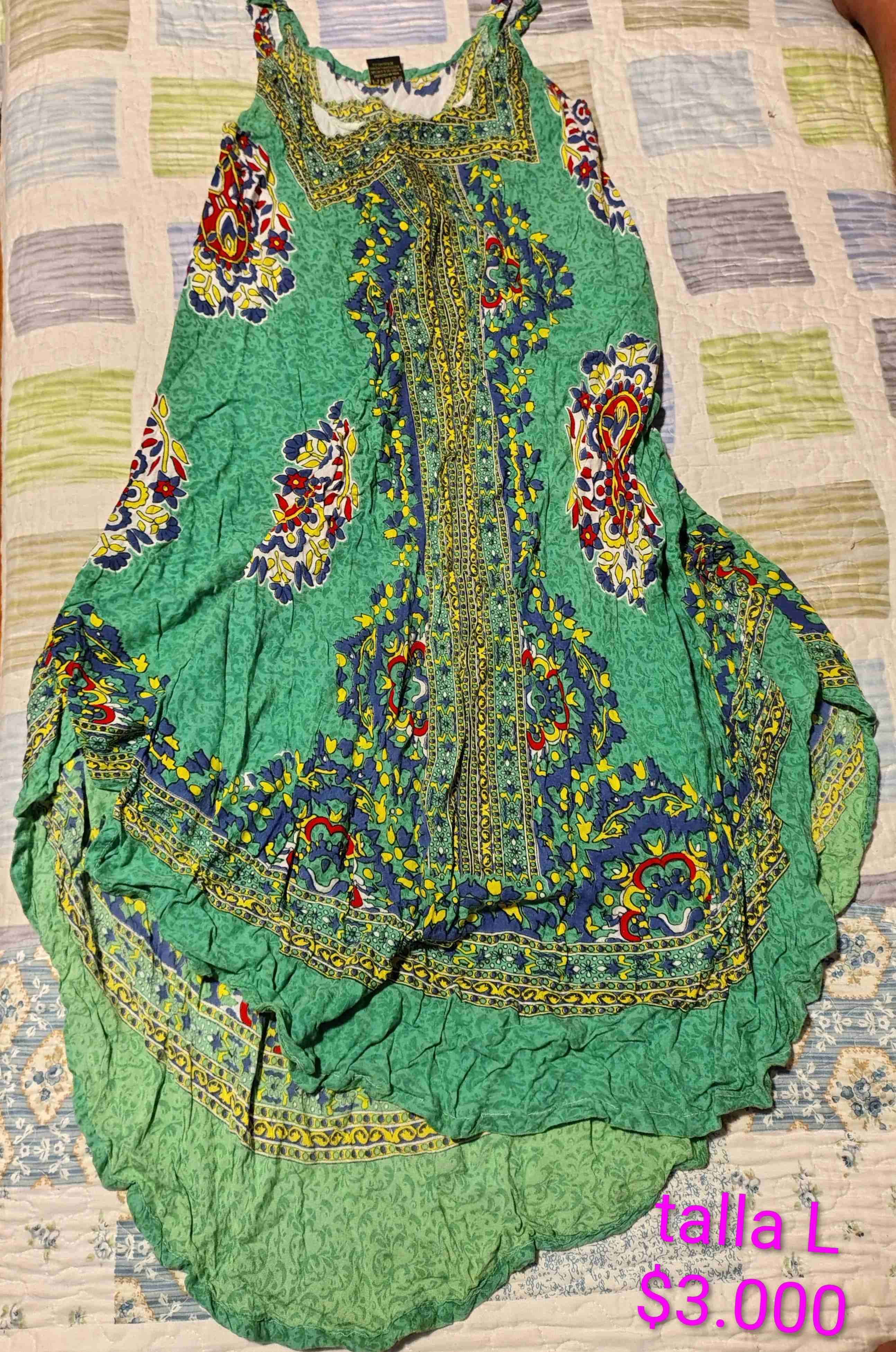 Vestido largo floral - miniatura 3