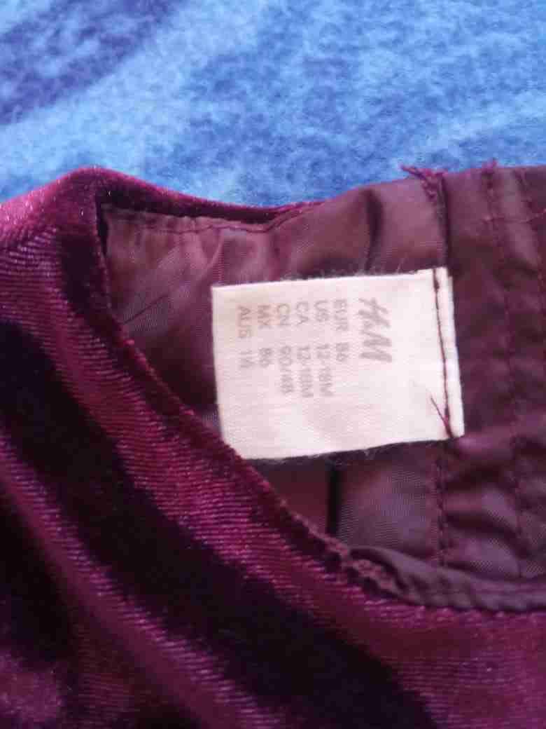 Vestido burdeos para niña para 12 a 18M - miniatura 2