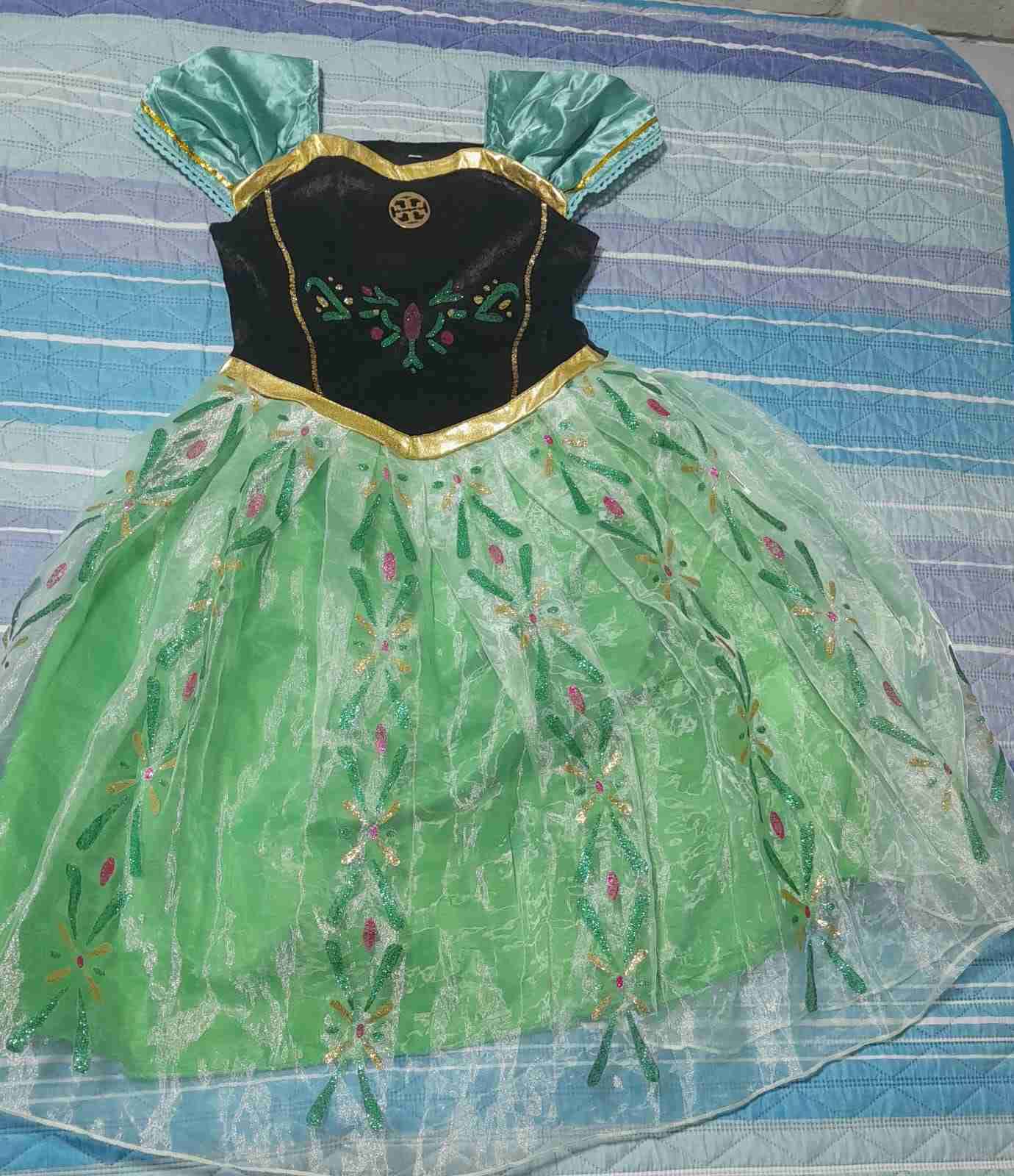 Disfraz infantil de princesa verde talla de 5/6