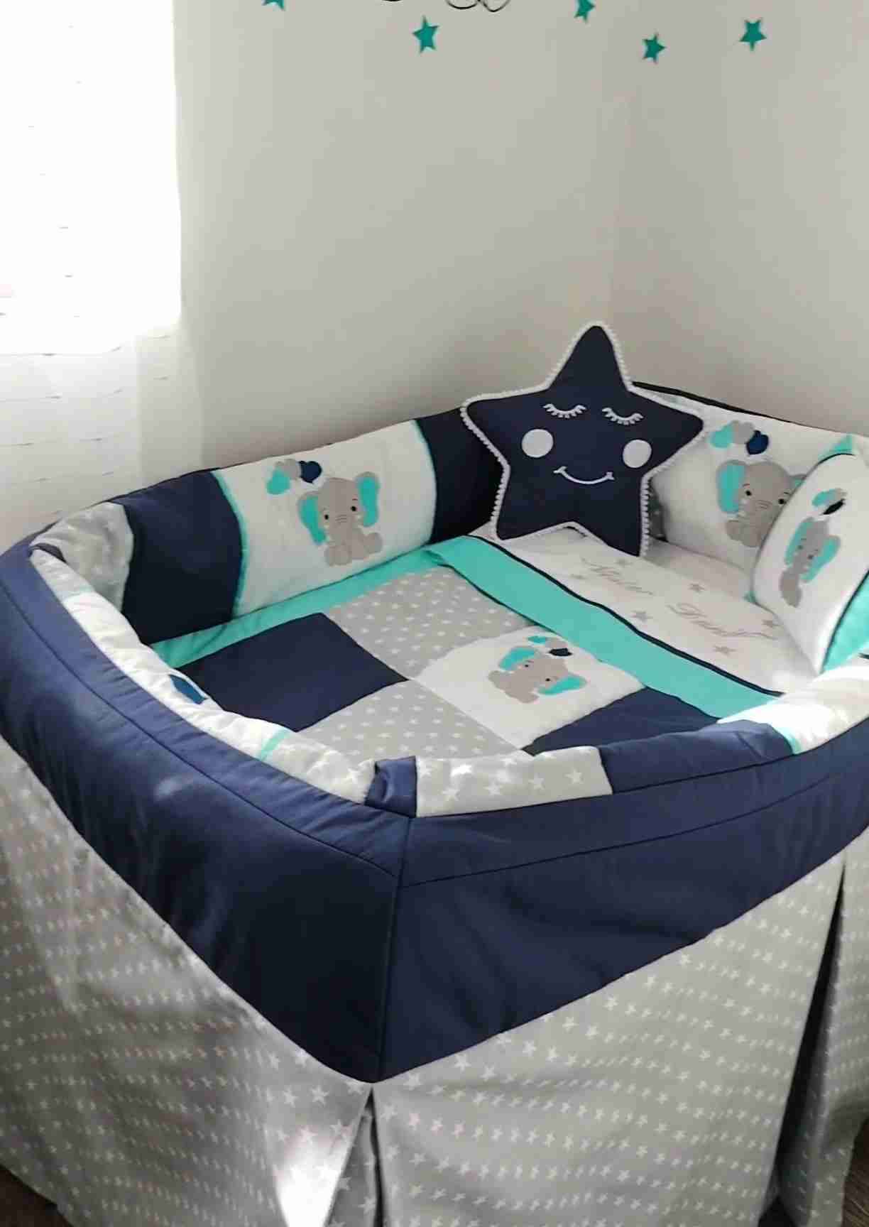 Cuna corral con faldón (sin Cojines) - miniatura 1