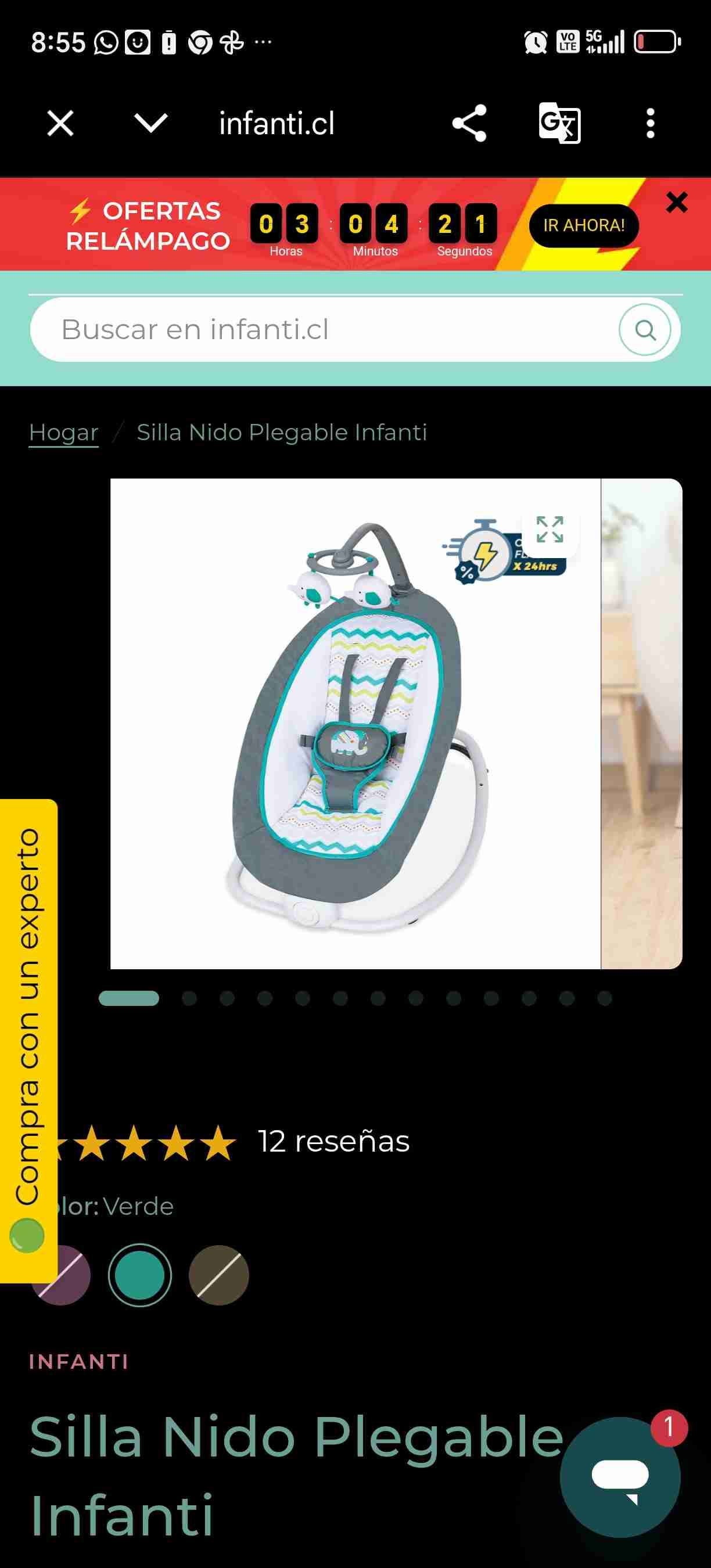 Silla Nido Plegable Infanti - miniatura 2