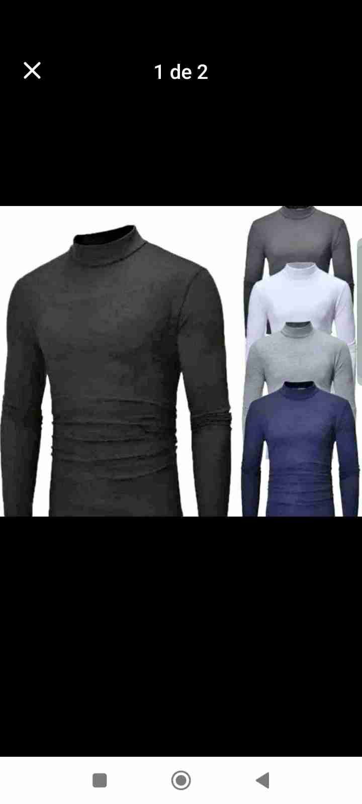 Polera cuello alto hombre bamboo - miniatura 1