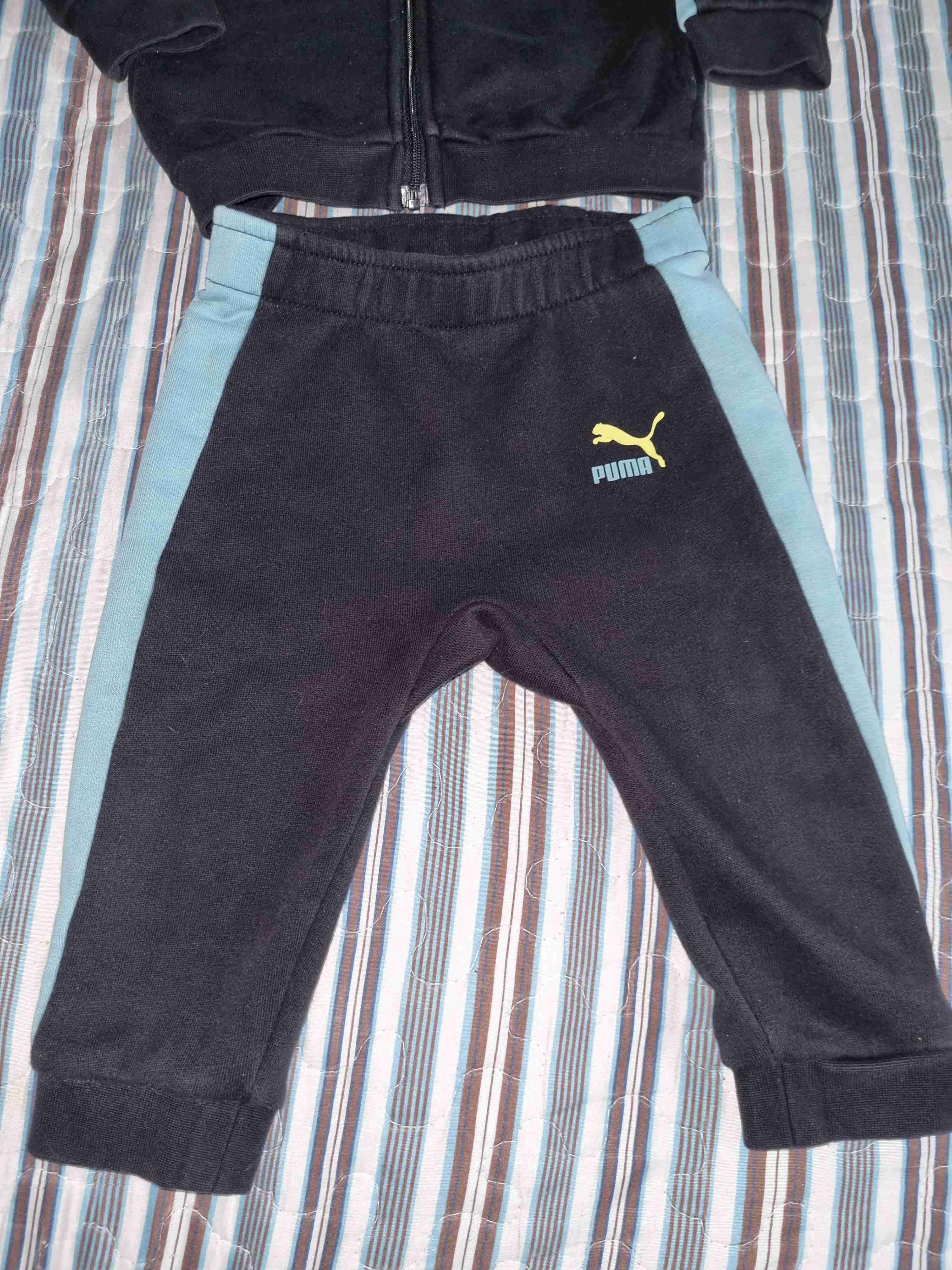 Conjunto deportivo negro Puma 6/9 meses - miniatura 2