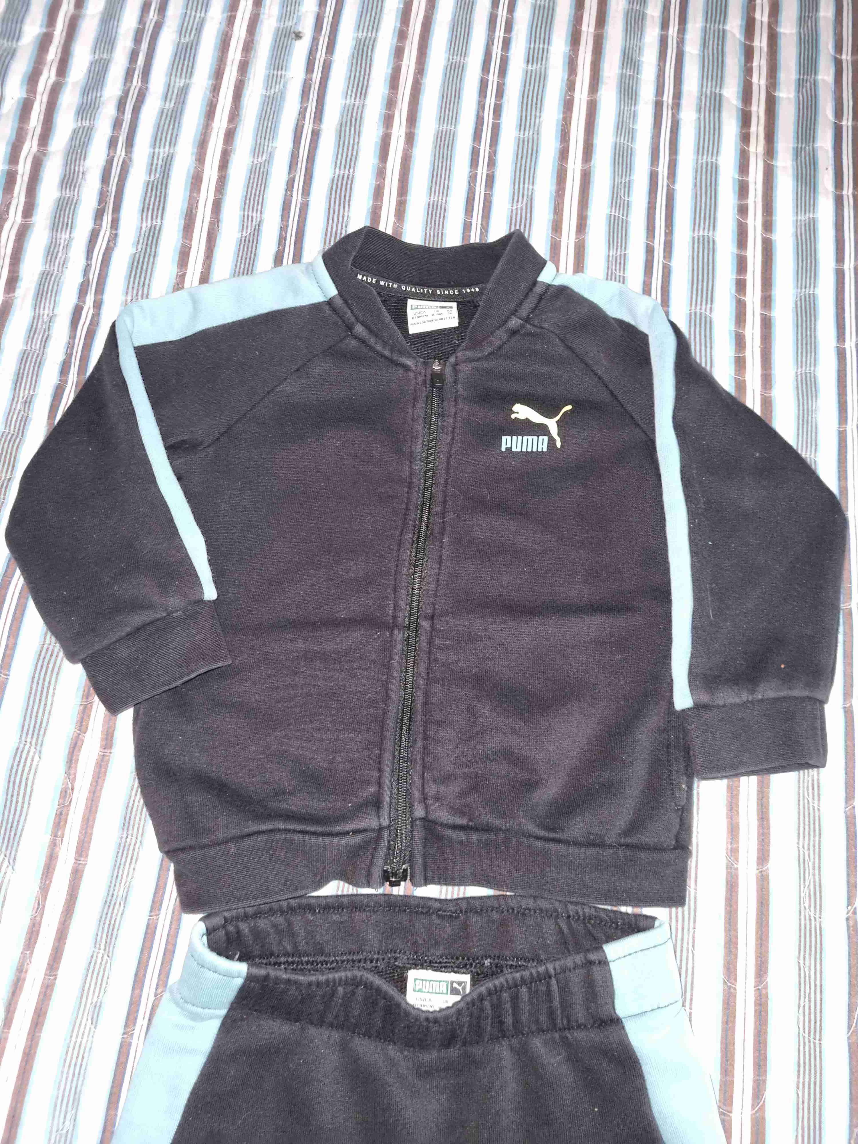 Conjunto deportivo negro Puma 6/9 meses - miniatura 3