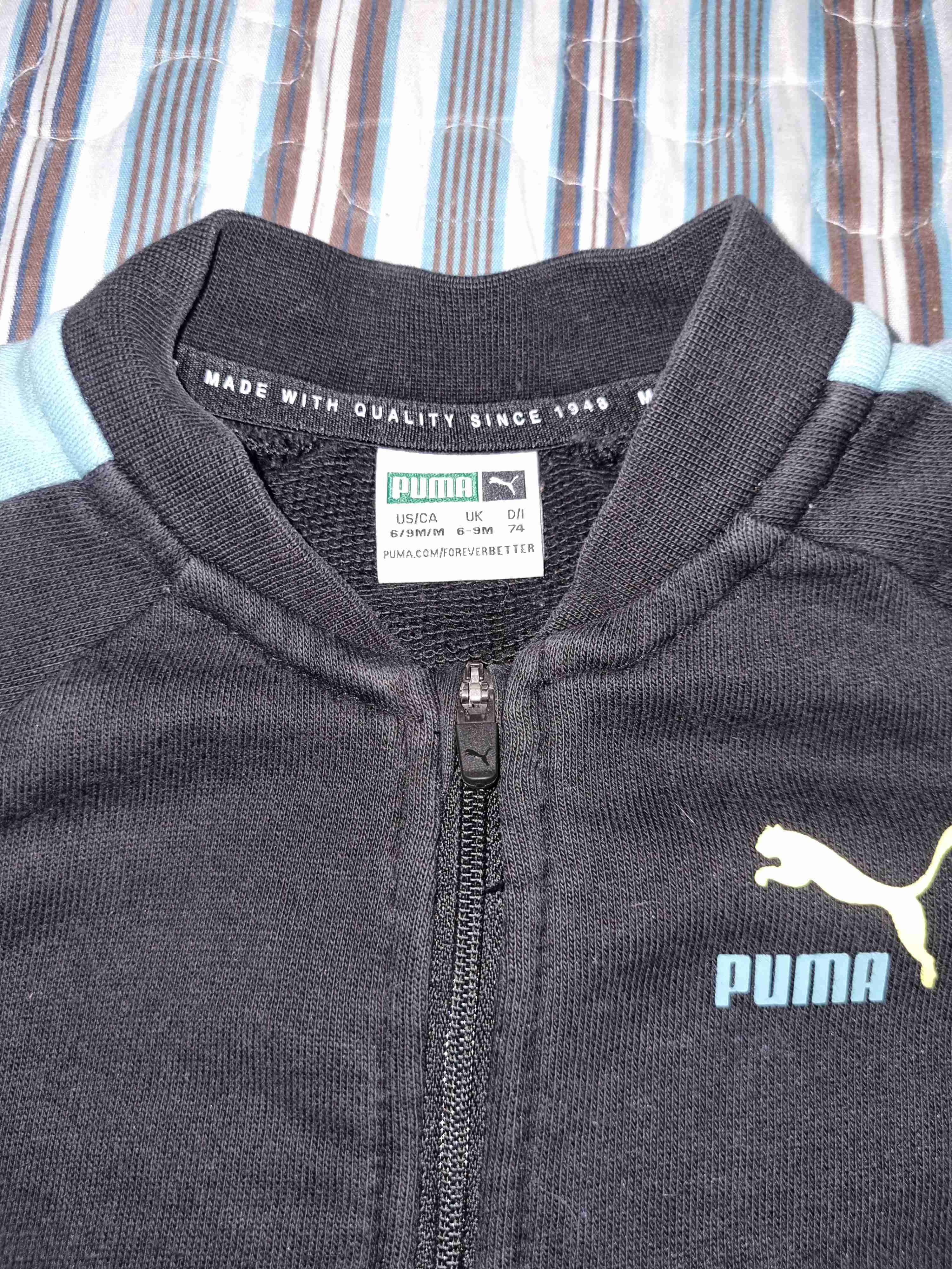 Conjunto deportivo negro Puma 6/9 meses - miniatura 4
