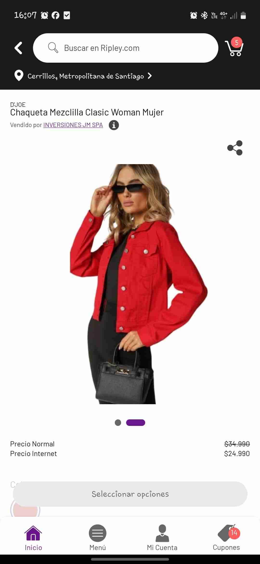 Chaqueta roja Sybilla - miniatura 2