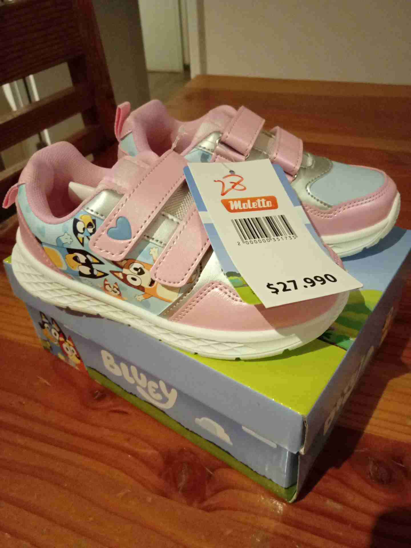 Zapatillas infantiles Bluey rosadas Moletto 28 - miniatura 2