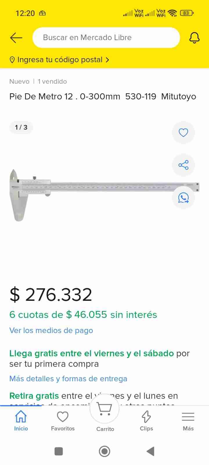 Pie de metro Mitutoyo 300mm