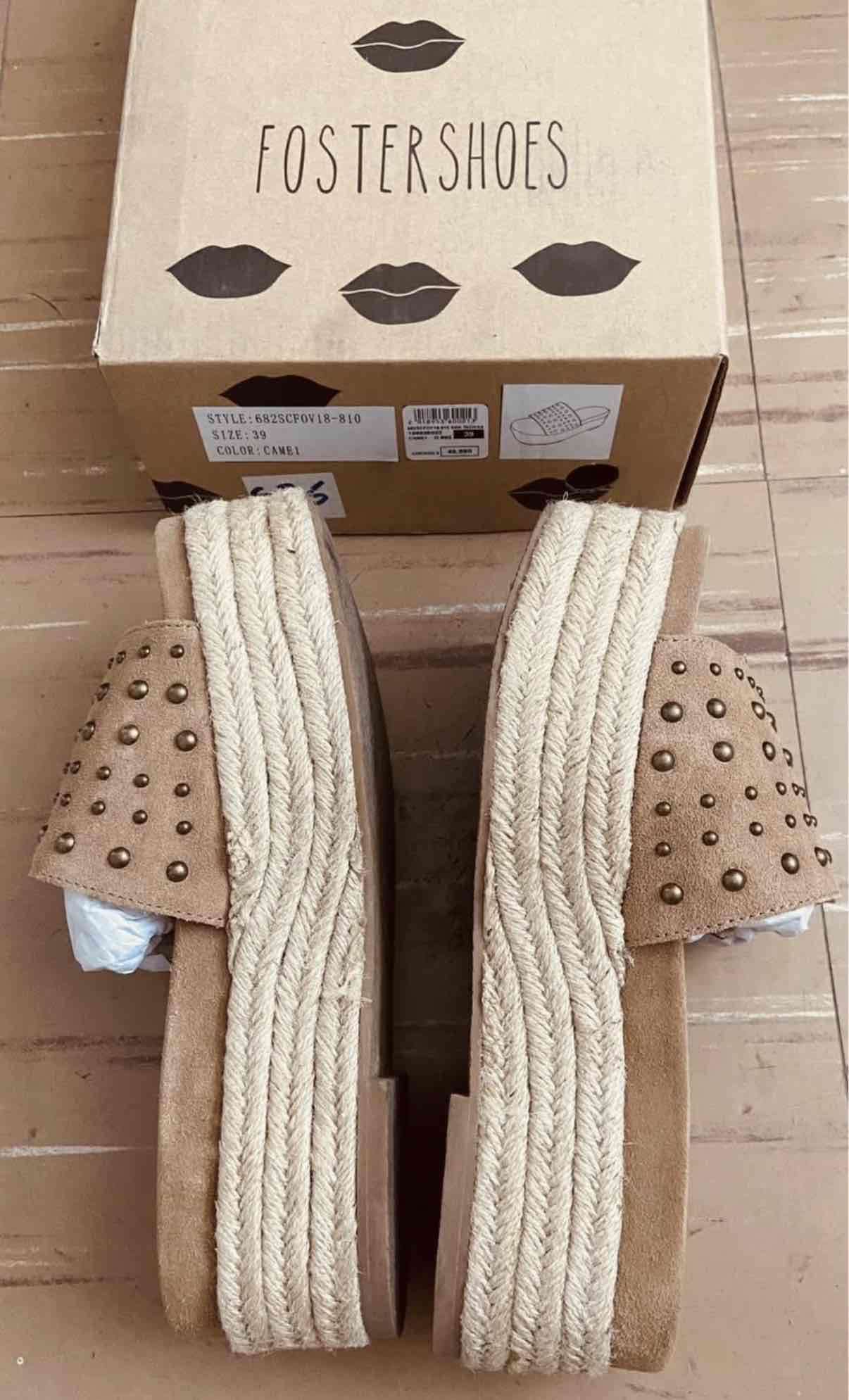 Sandalias beige con plataforma - miniatura 2