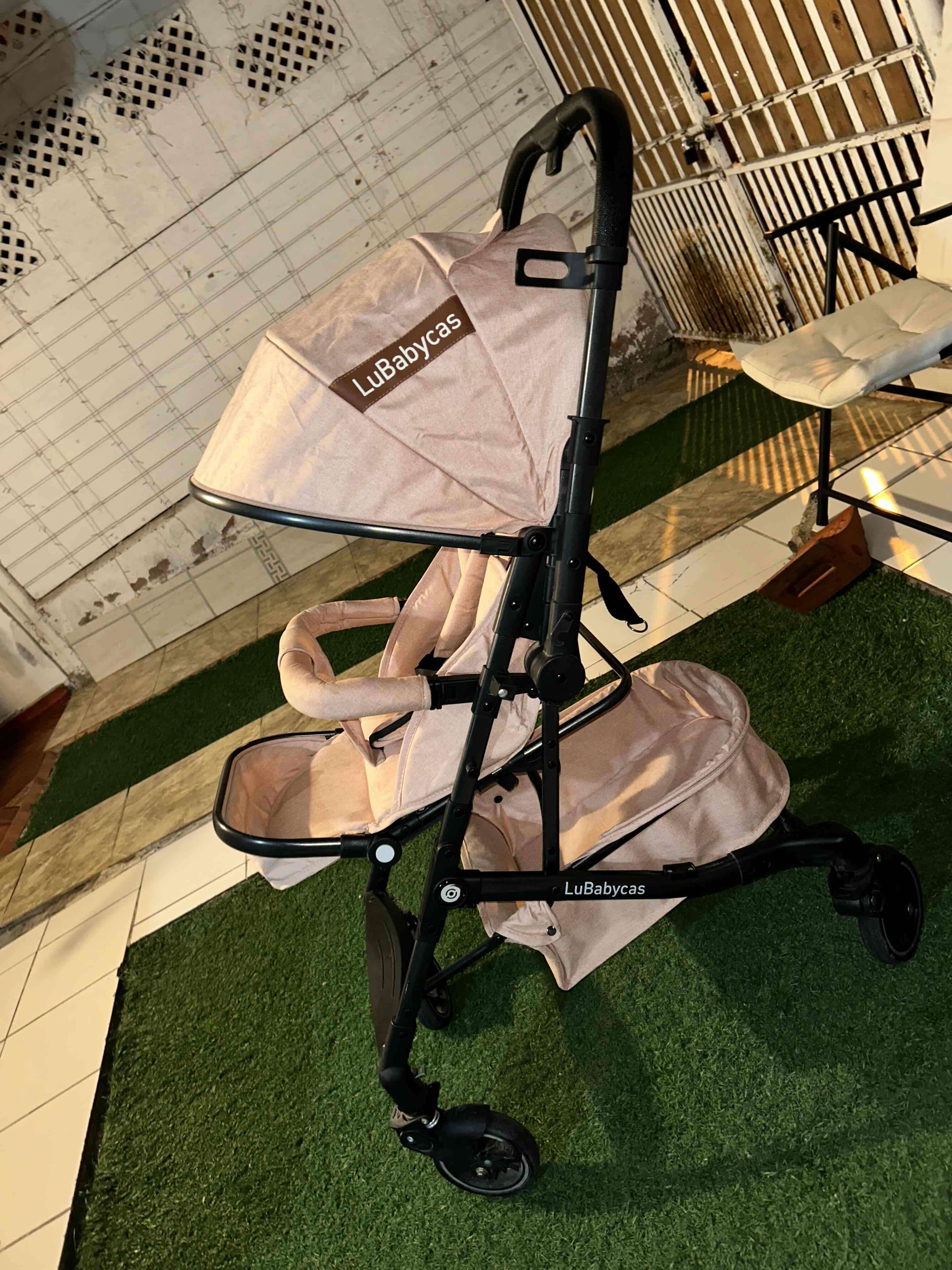 Coche de bebé LuBabycas rosa - miniatura 1