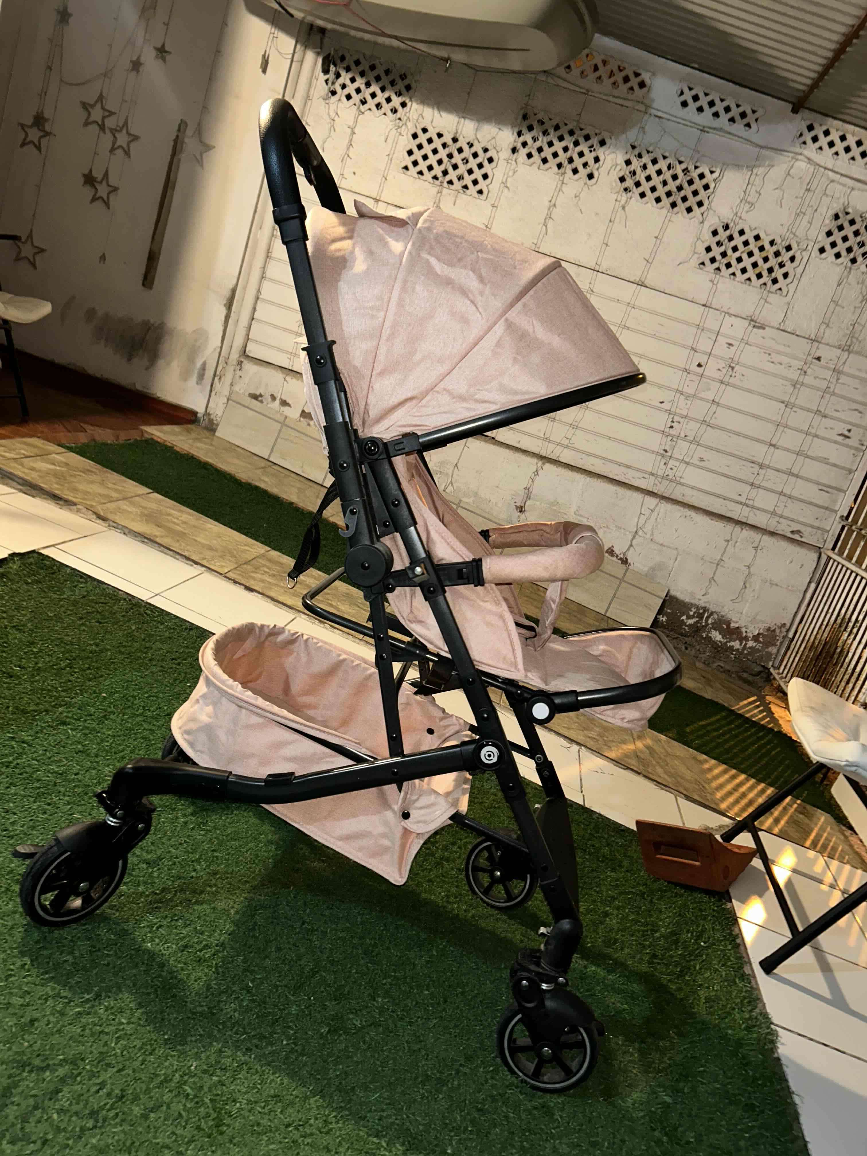 Coche de bebé LuBabycas rosa - miniatura 2