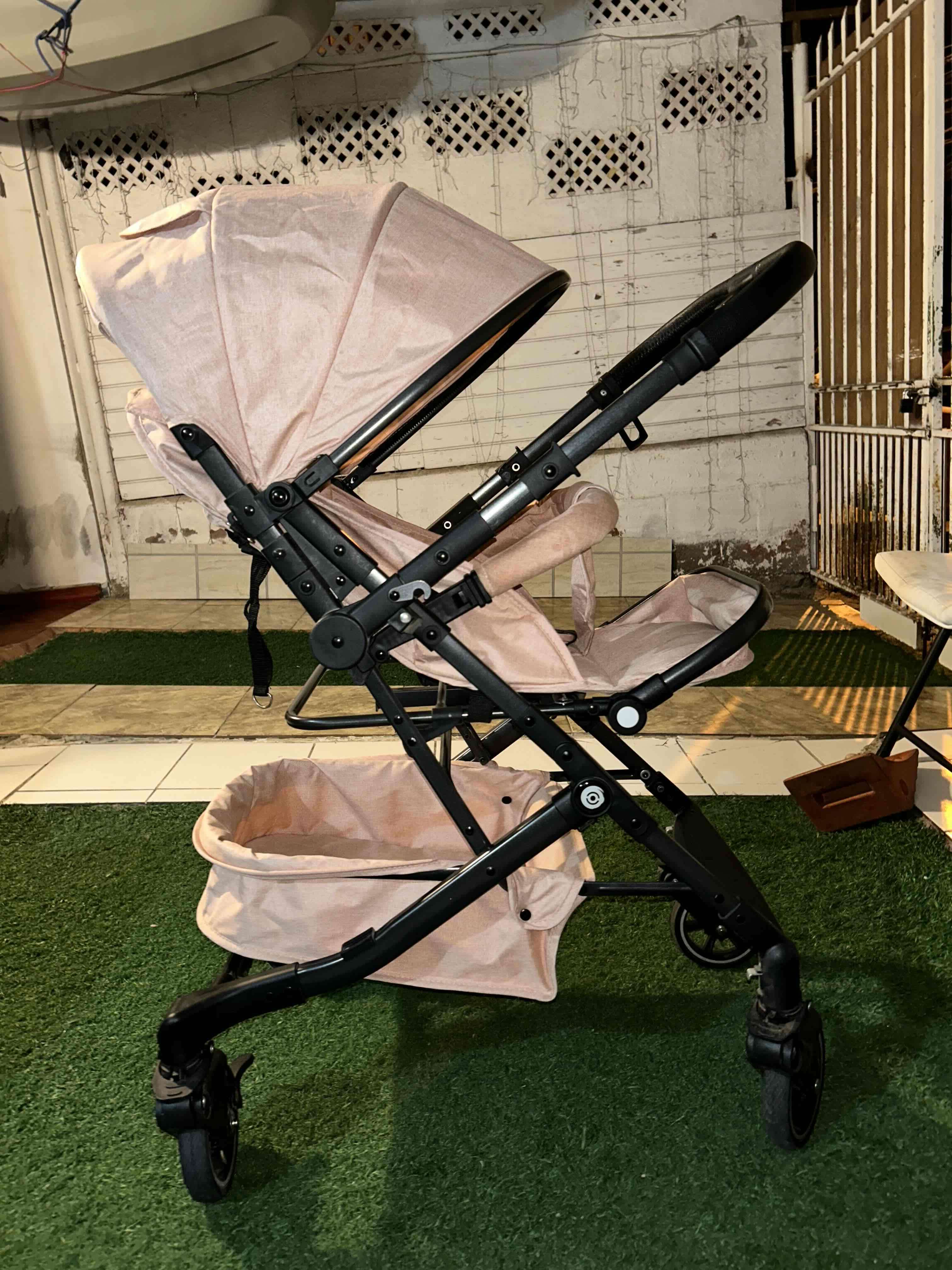 Coche de bebé LuBabycas rosa - miniatura 4