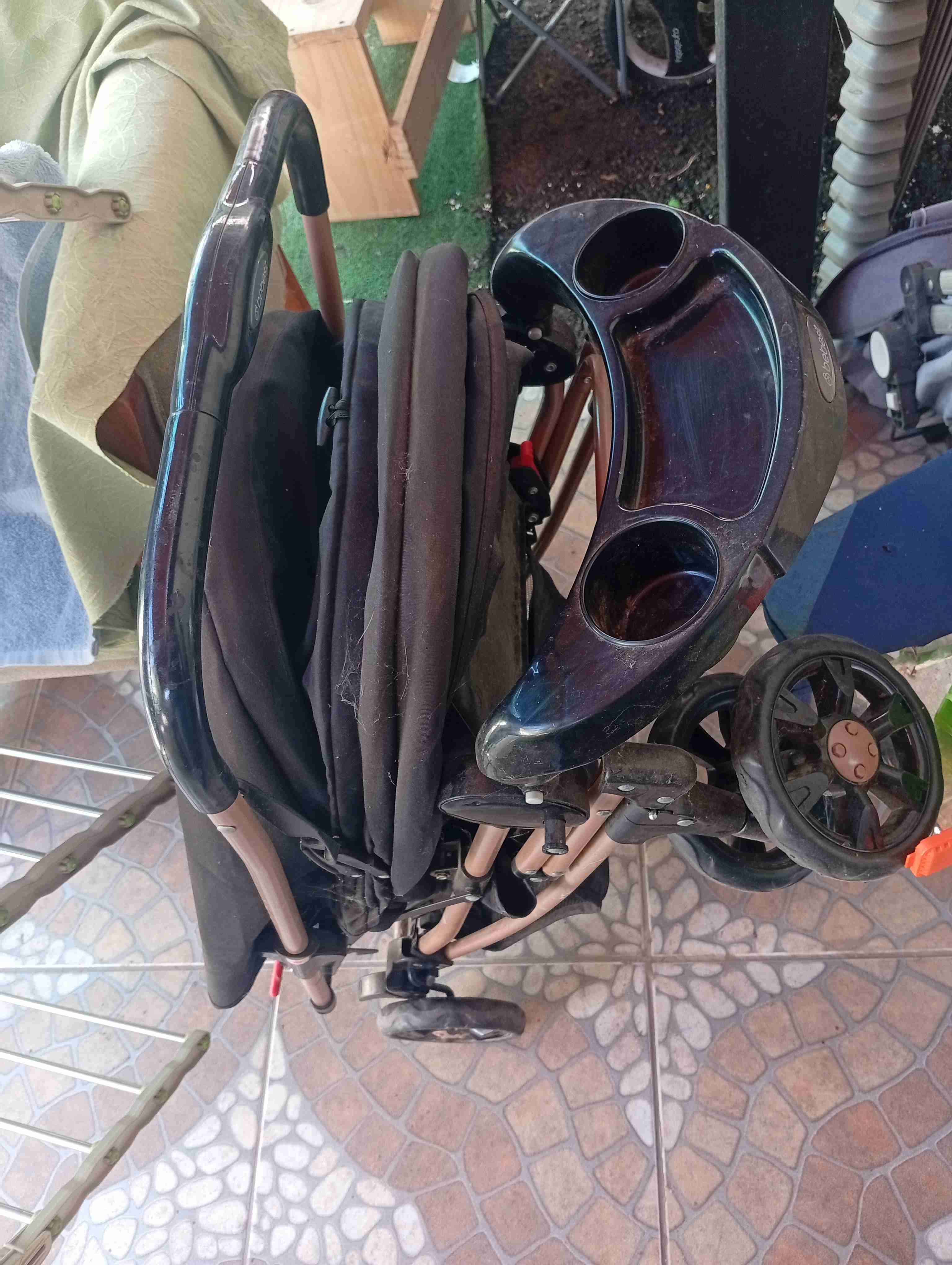 Coche de paseo plegable negro - miniatura 1