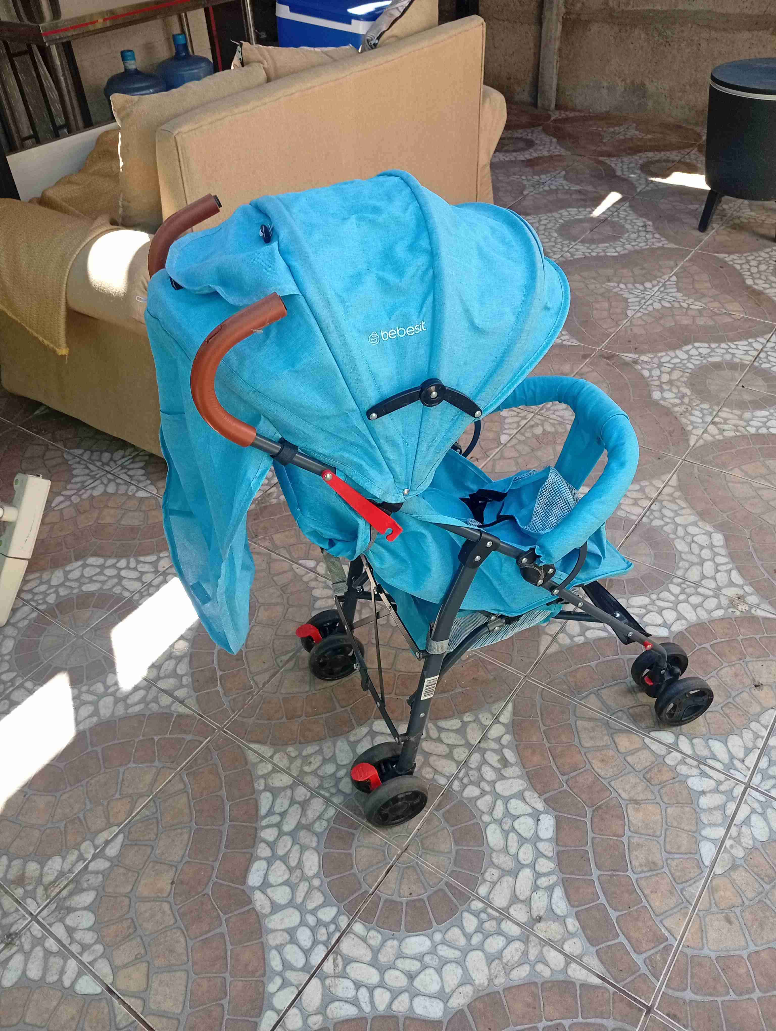 Coche de paseo plegable negro - miniatura 2