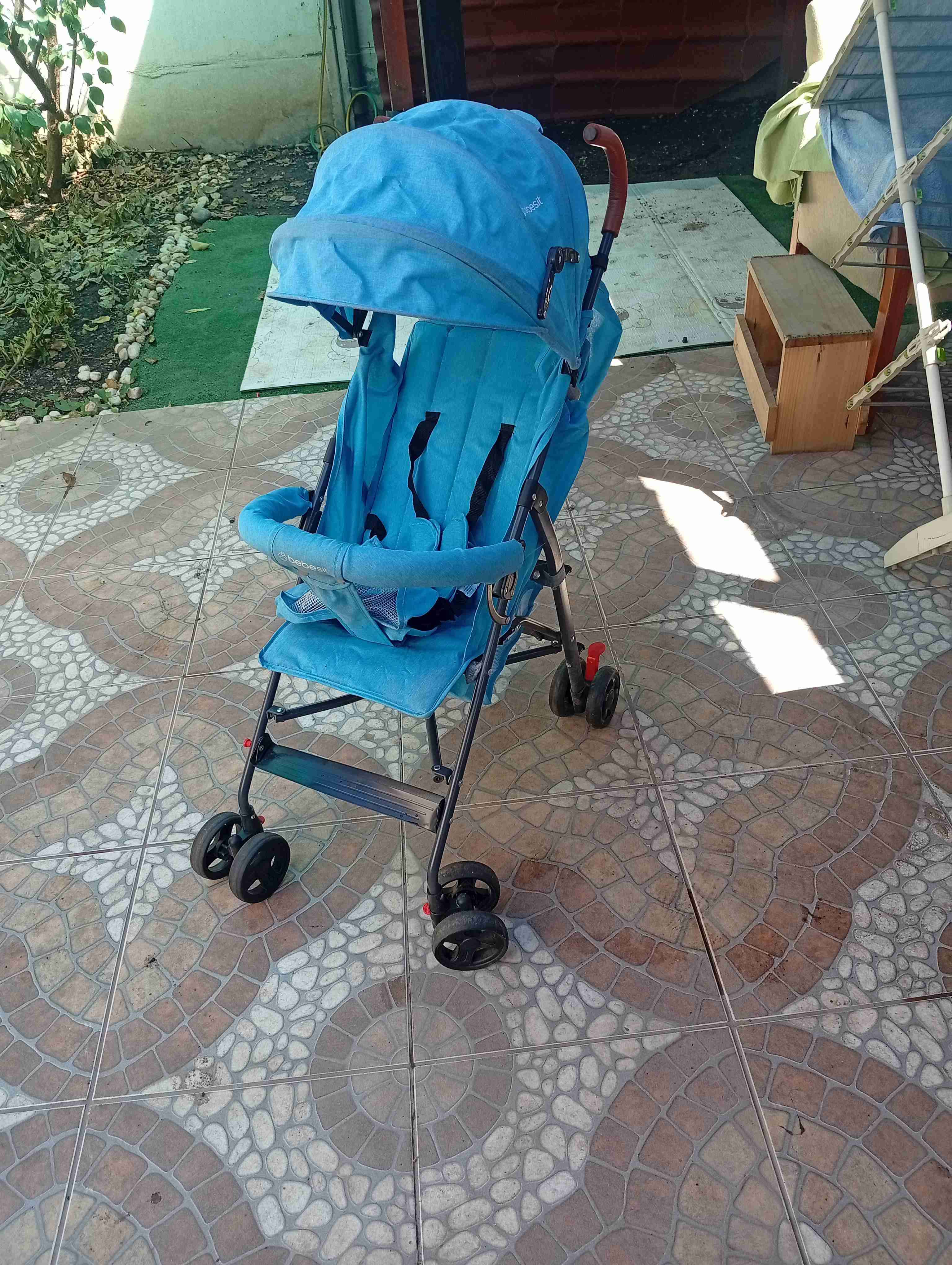 Coche de paseo plegable negro - miniatura 3