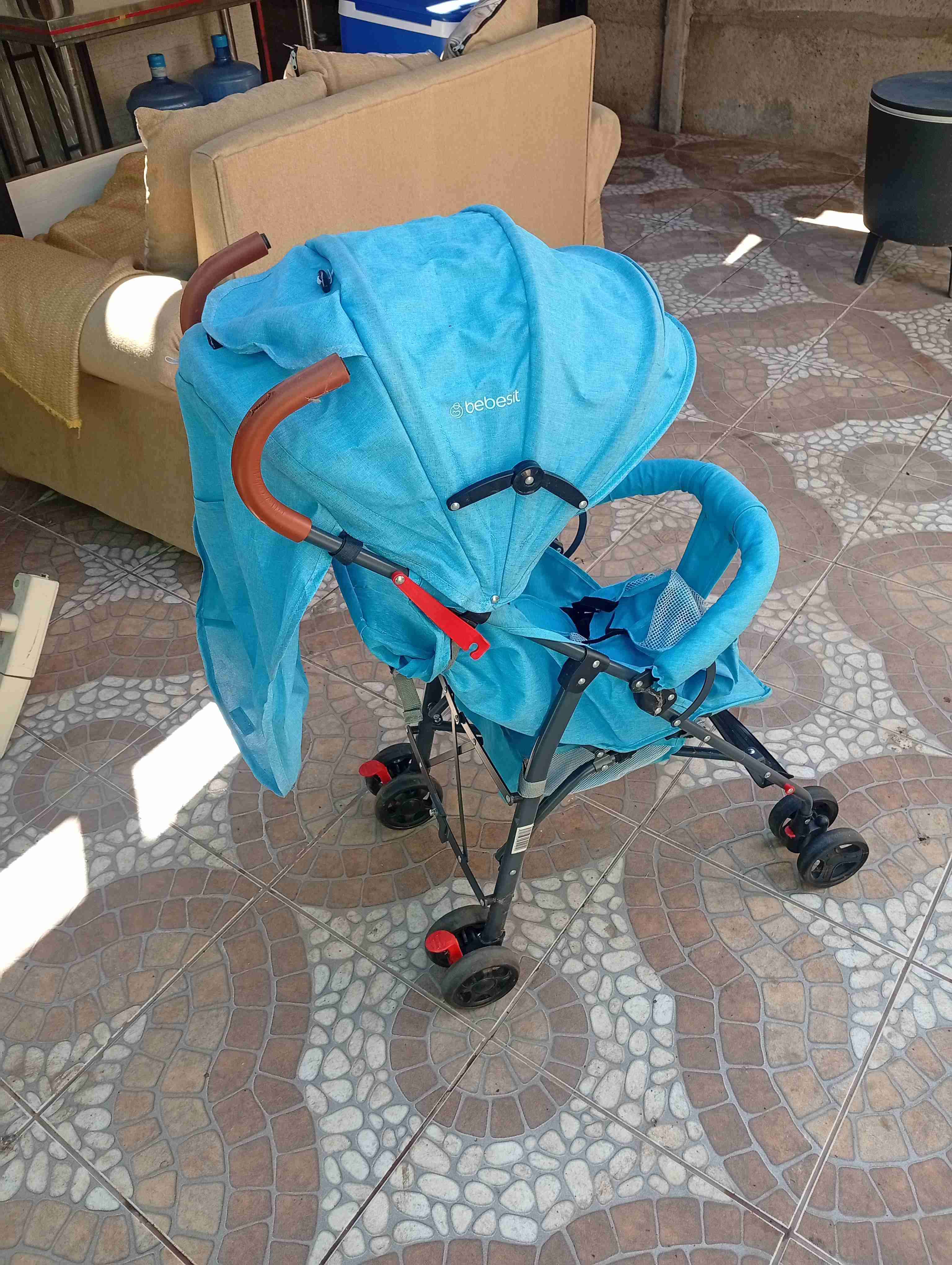 Coche de paseo plegable negro - miniatura 5