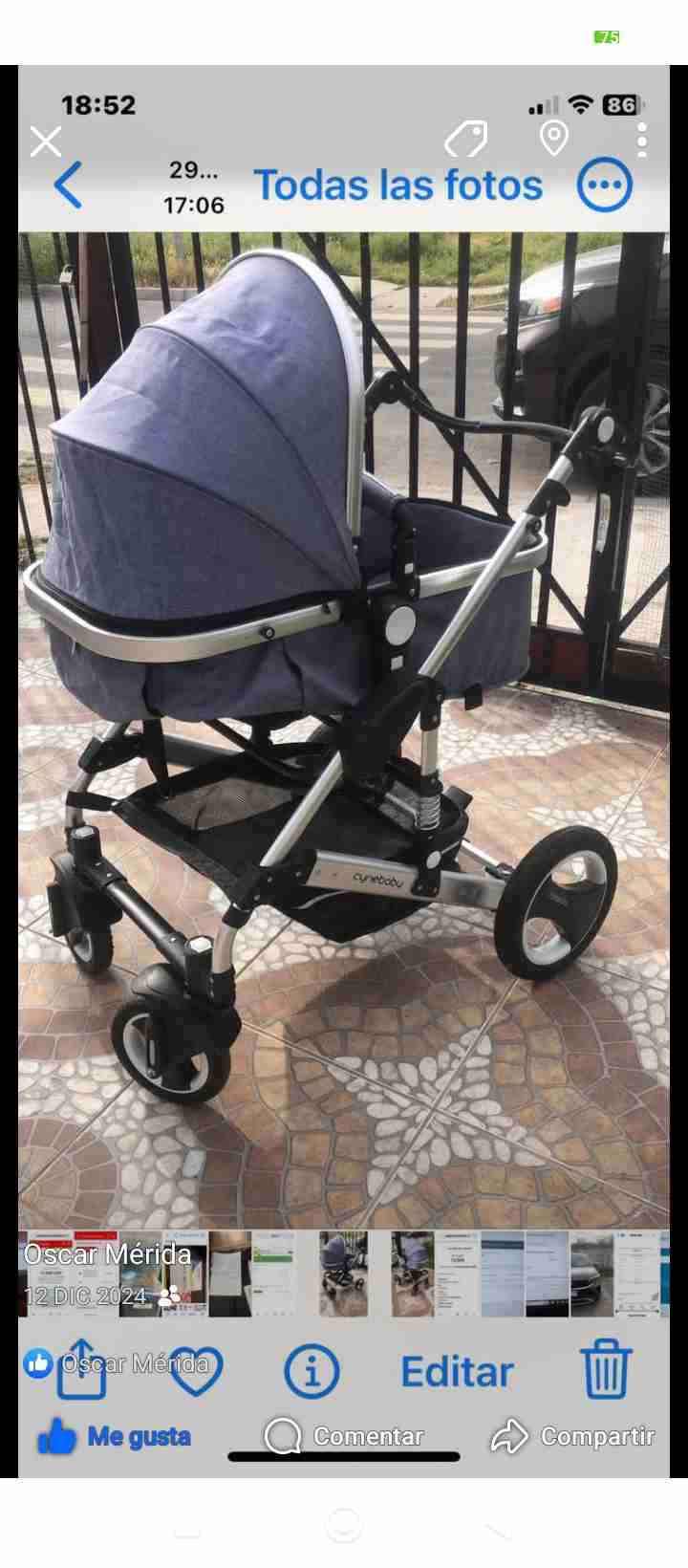 Coche para bebé azul