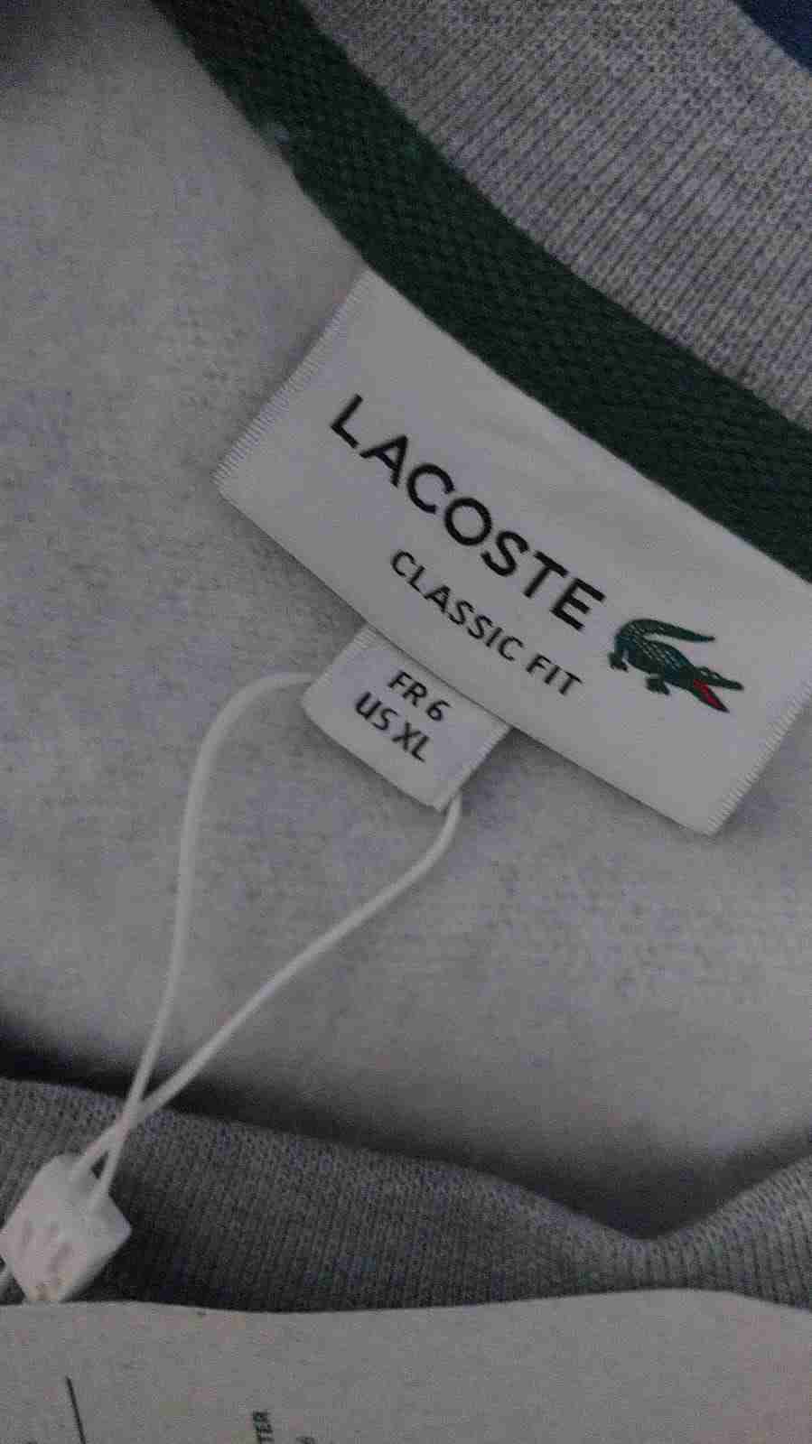 Polerón gris marca Lacoste - miniatura 2