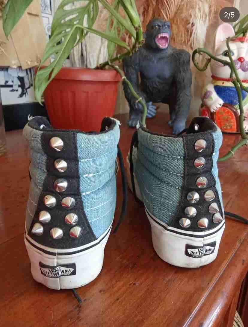 Zapatillas denim con tachuelas - miniatura 2