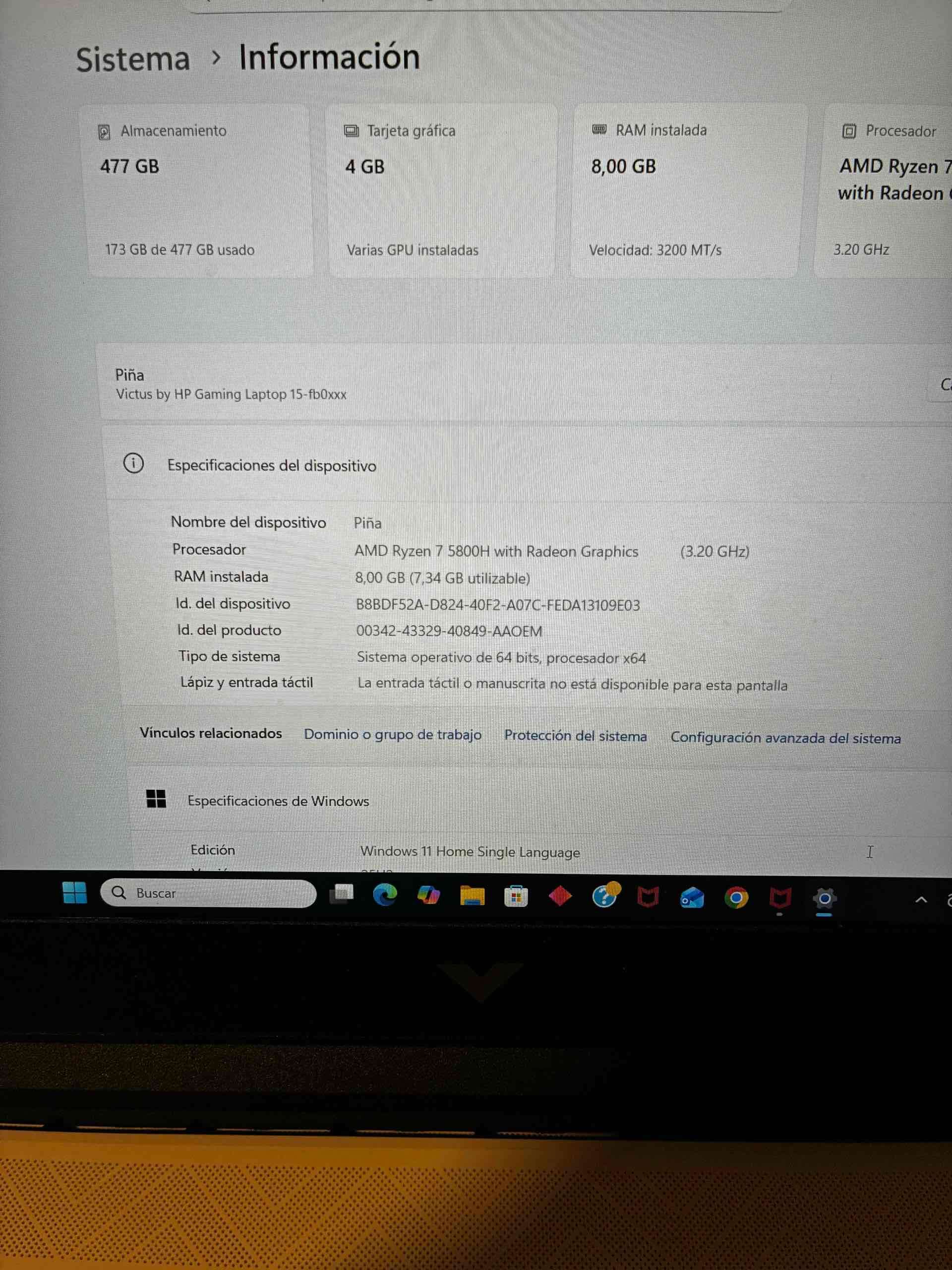 Laptop HP Victus 16 pulgadas - miniatura 2