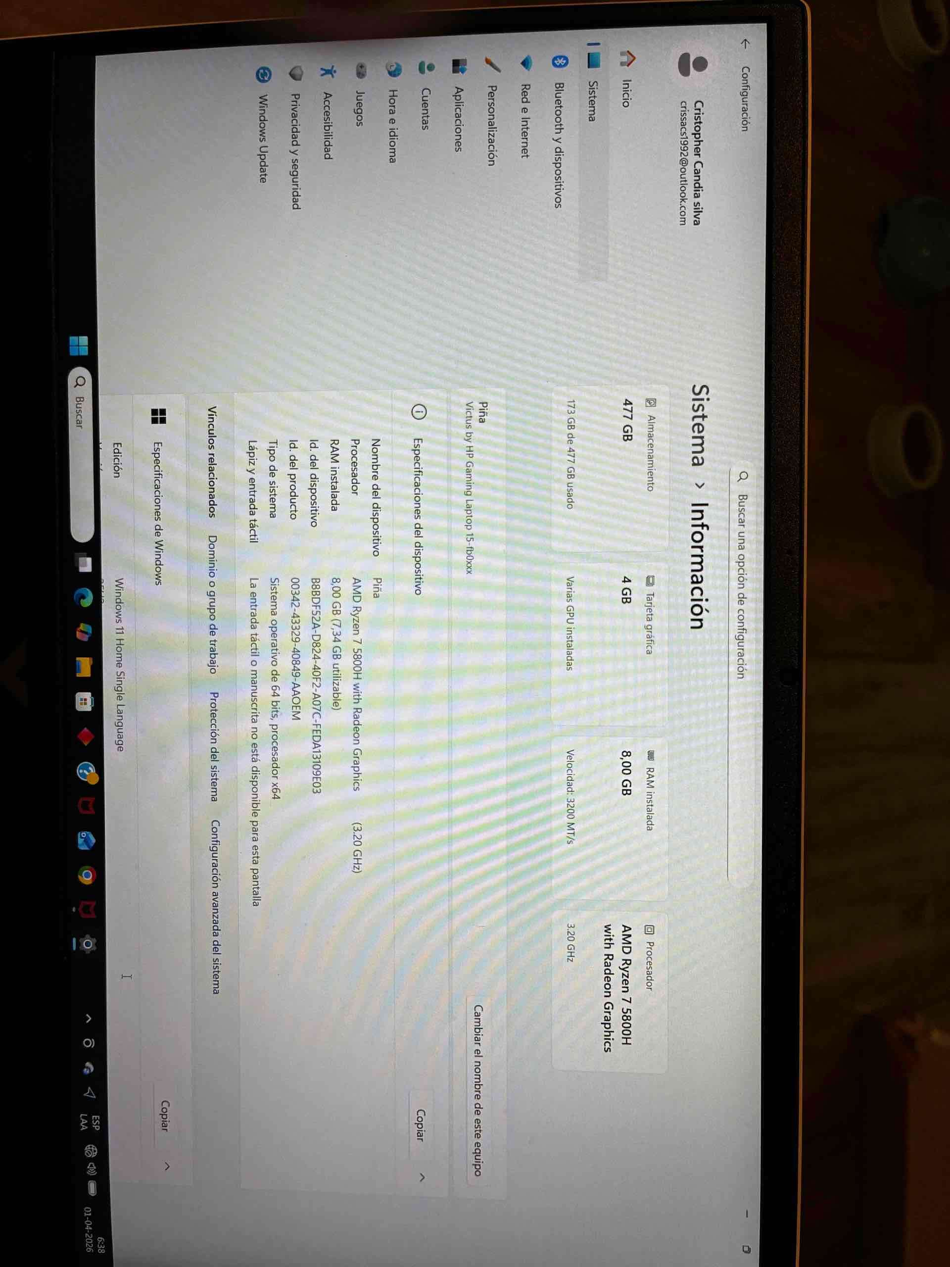 Laptop HP Victus 16 pulgadas - miniatura 3