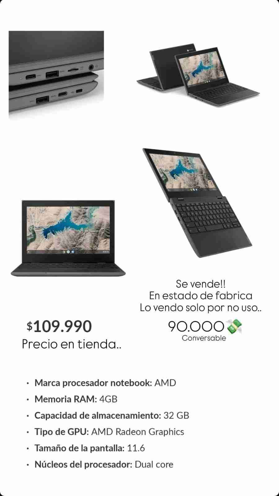 Notebook AMD 11.6 pulgadas