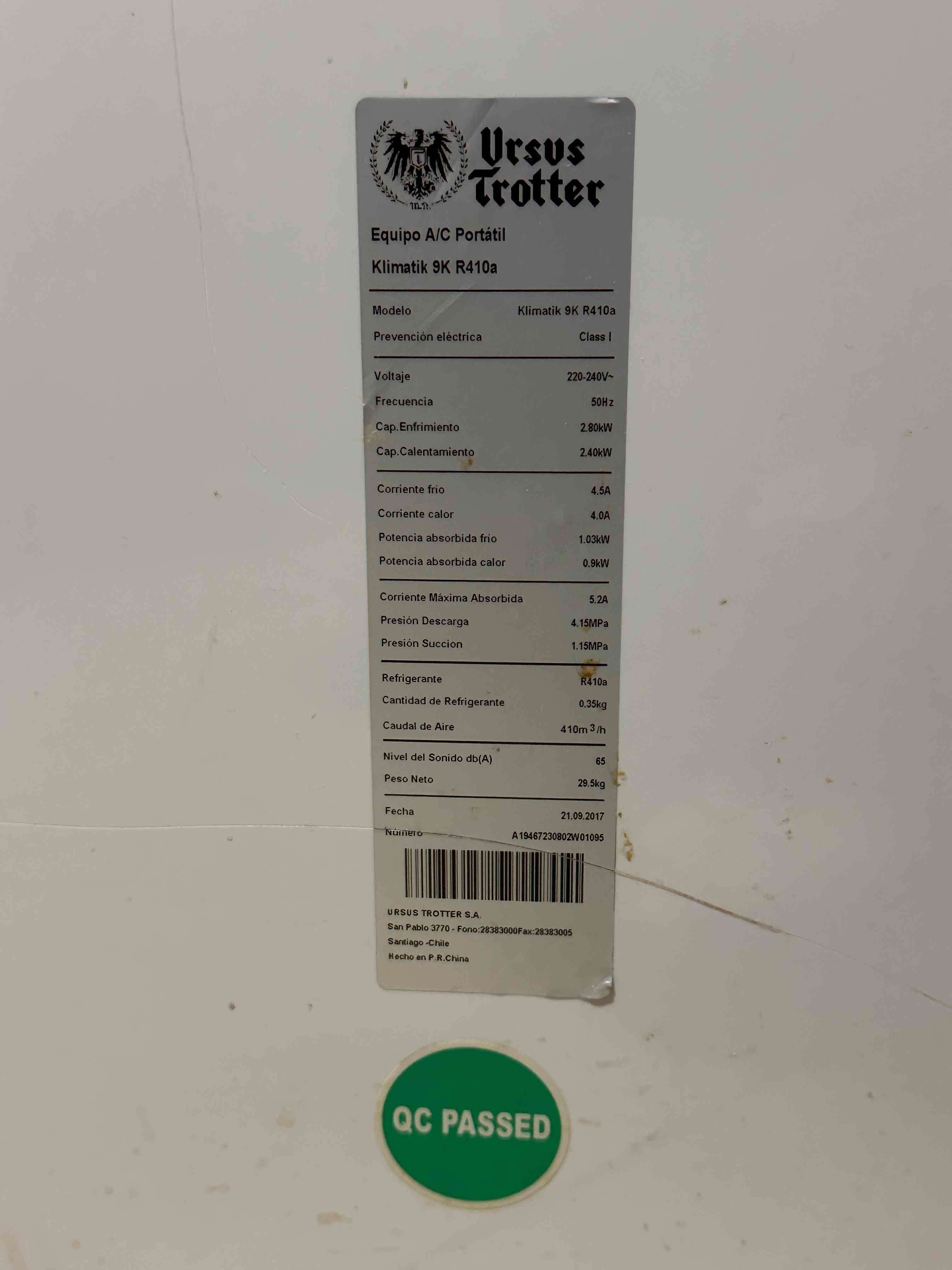 Aire acondicionado portátil Ursus Trotter - miniatura 3