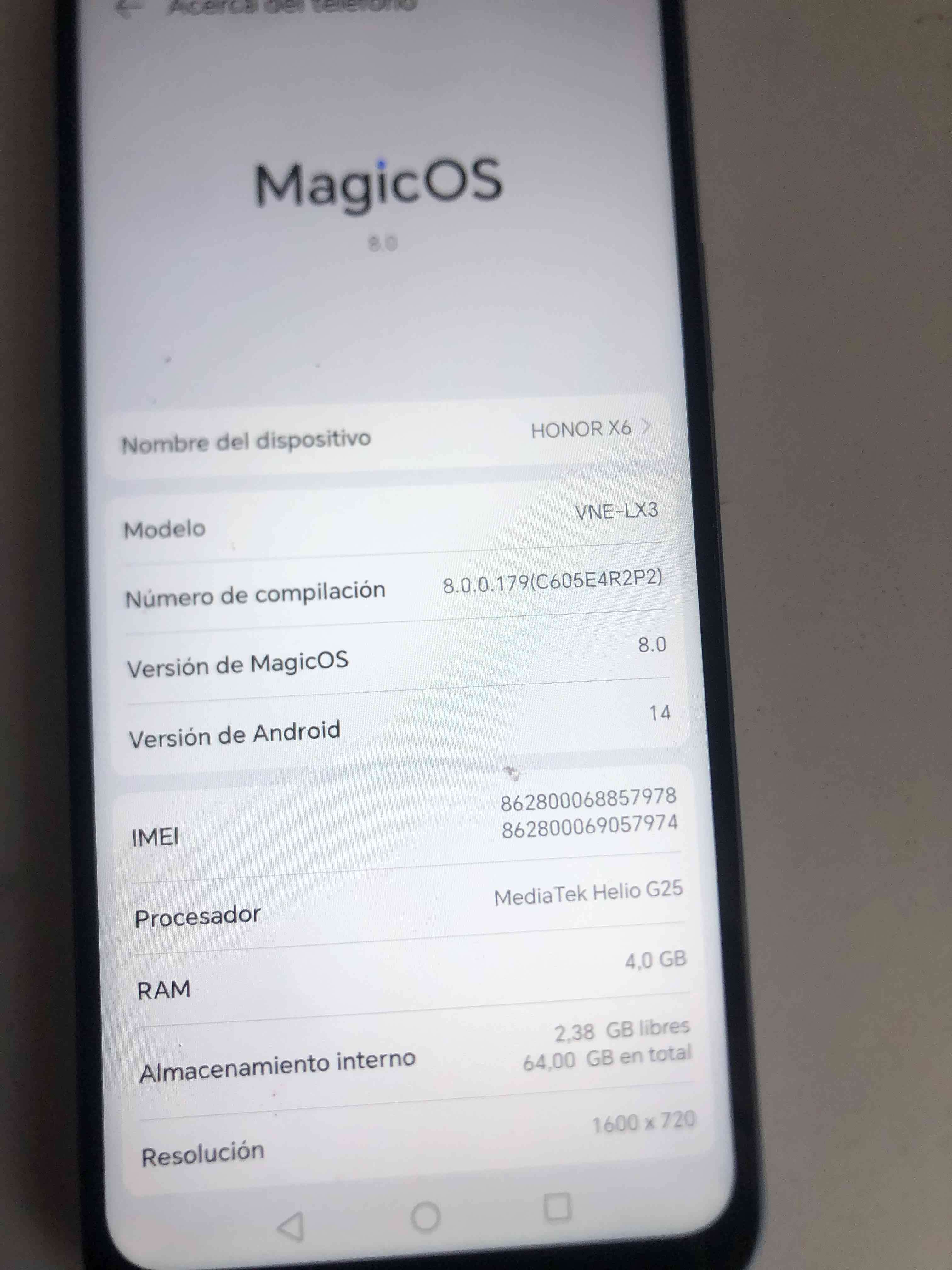 Smartphone Honor X6 de 64gb pantalla grande - miniatura 3