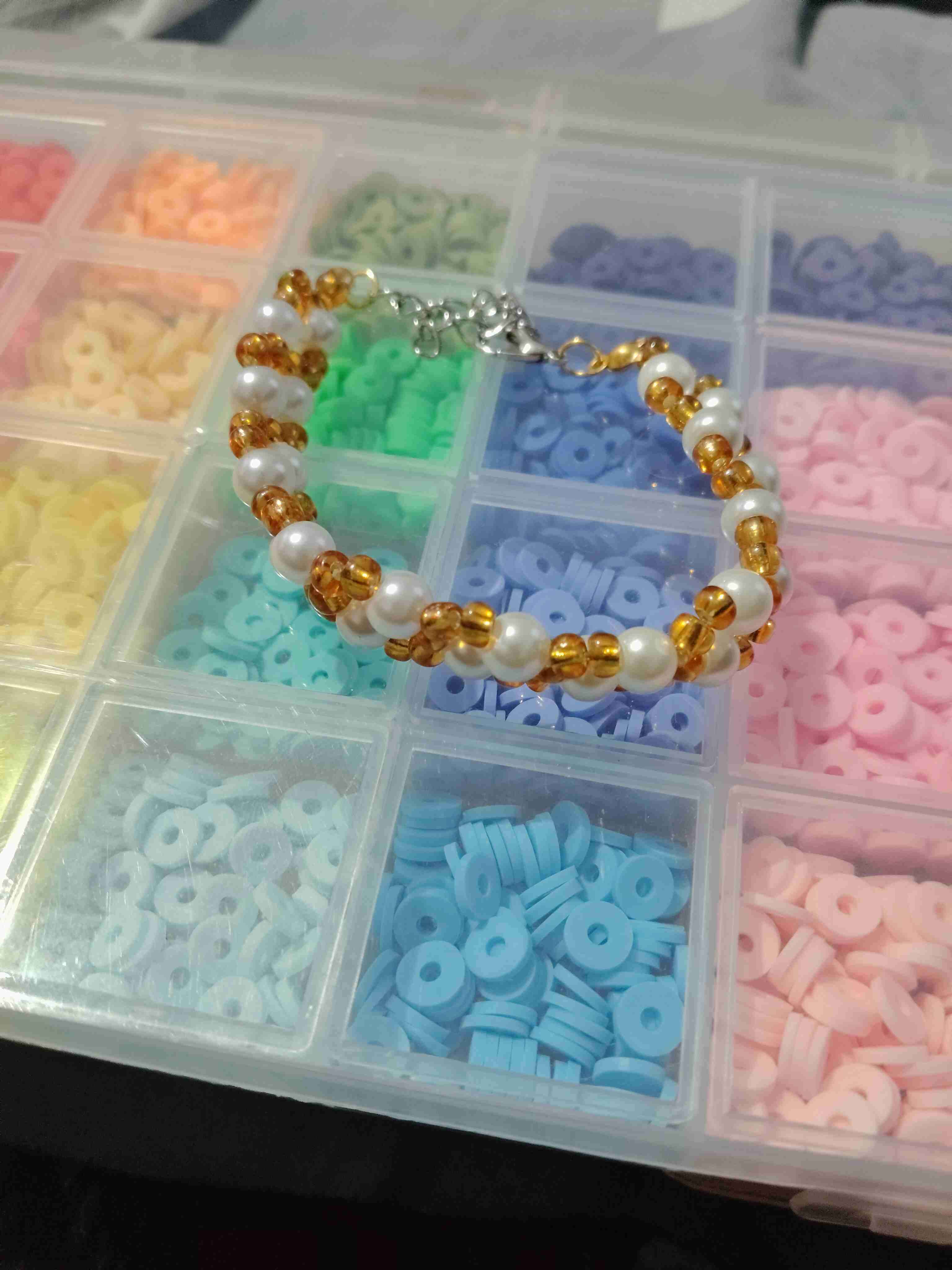 Pulseras y llaveros de cuentas multicolor - 2